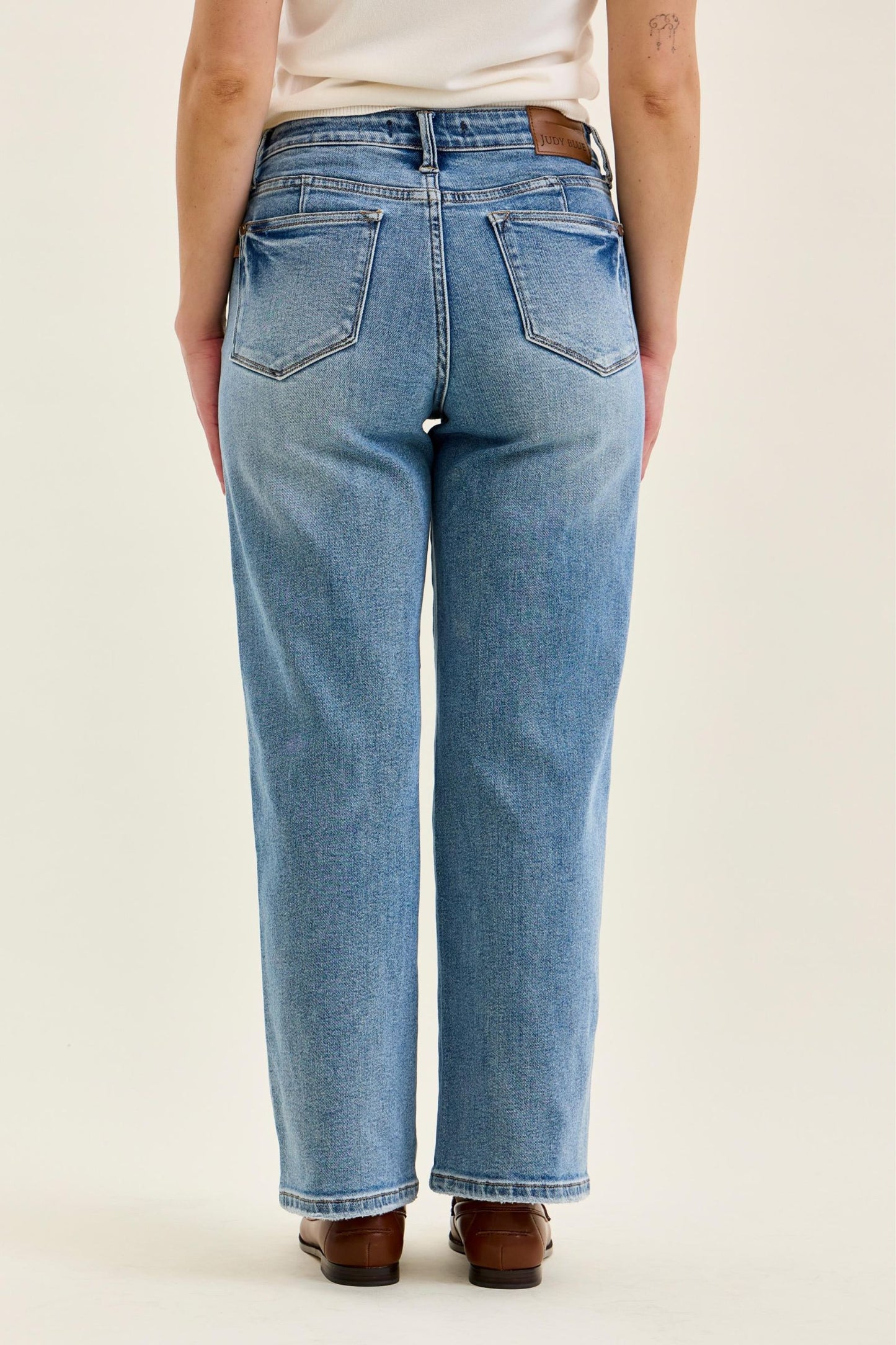 Petite Tummy Control Vintage Wash Straight Judy Blue