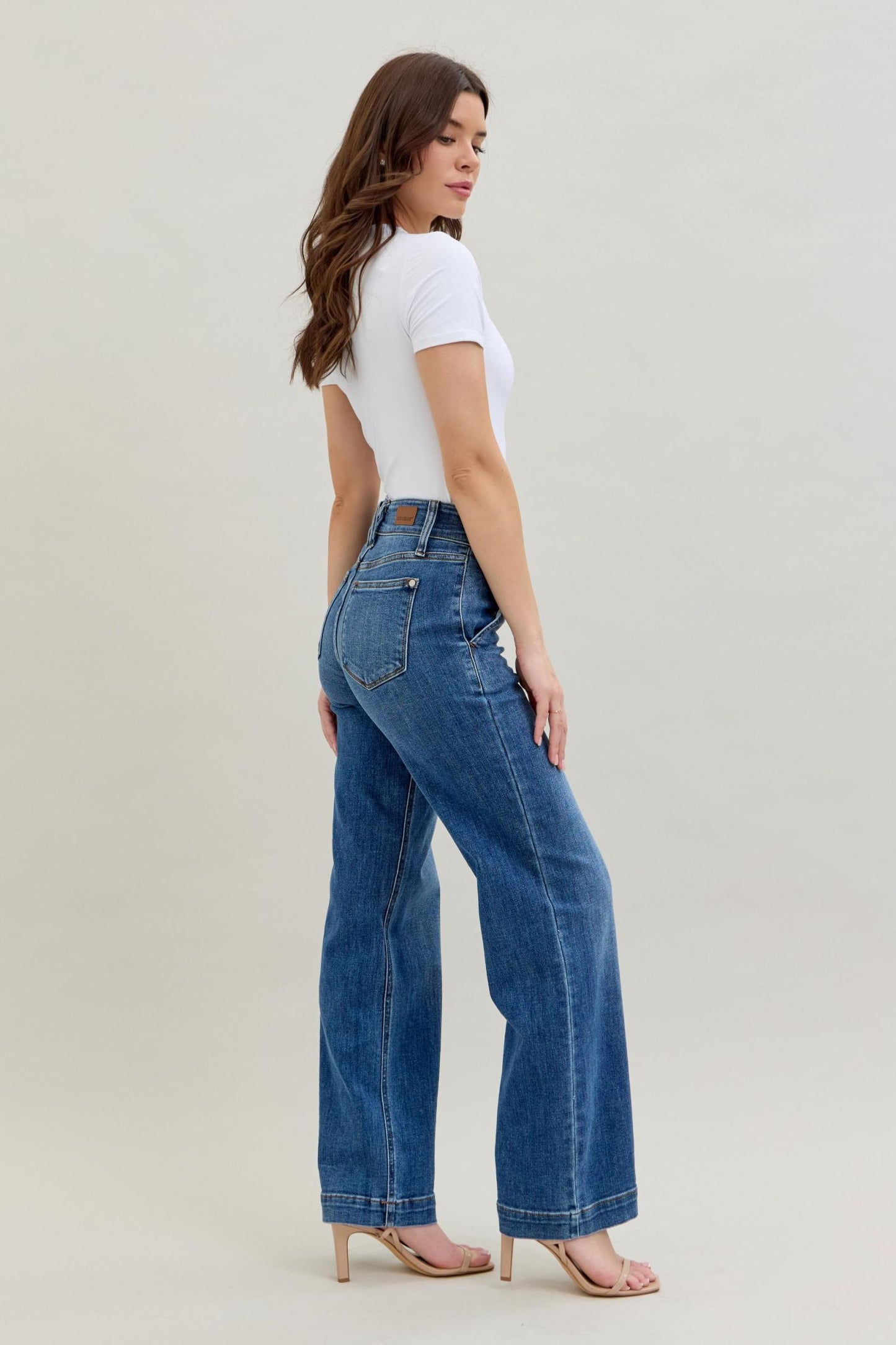 Double Button Wide Leg Judy Blue