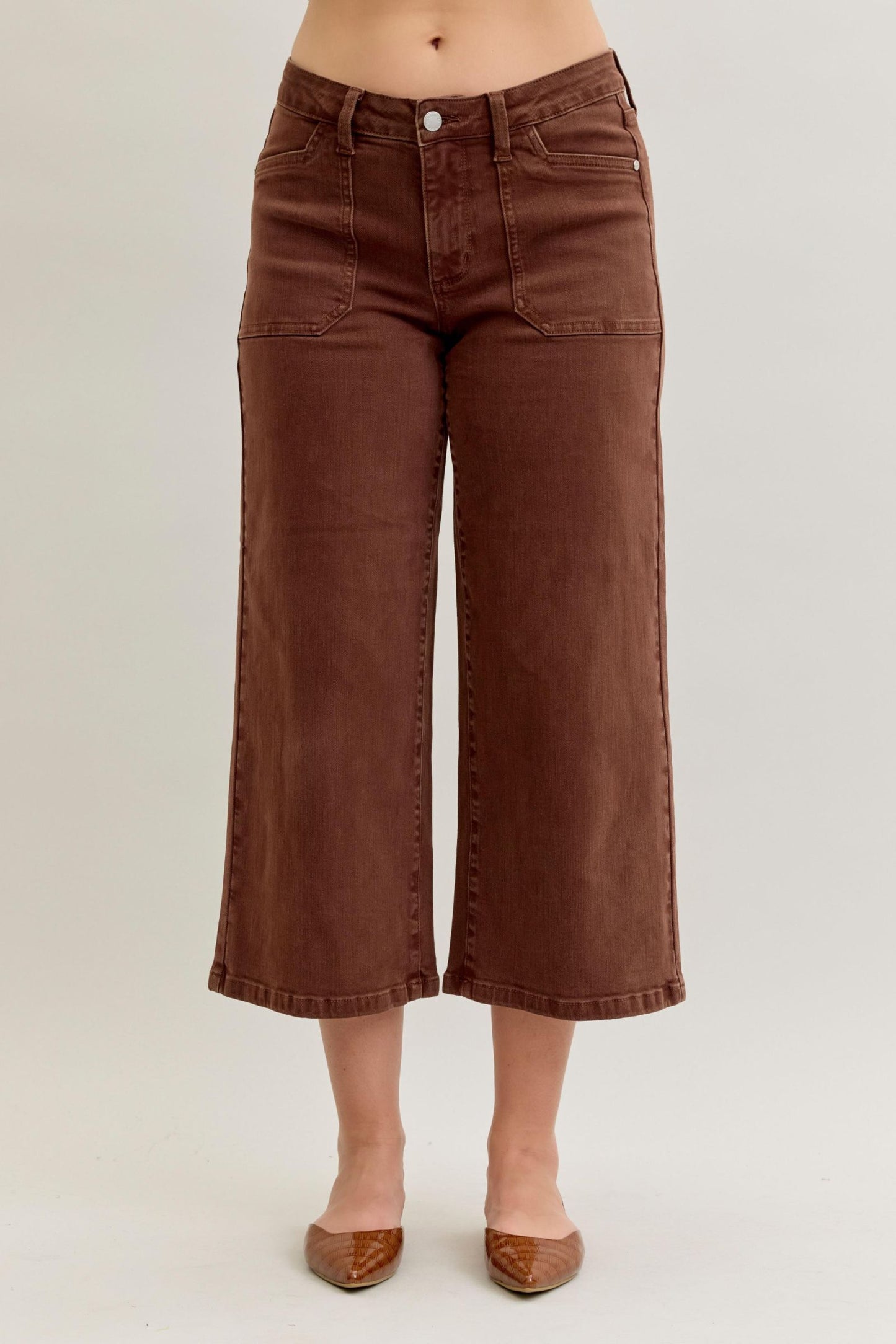 Wide Crop Garment Dyed Utility Judy Blue