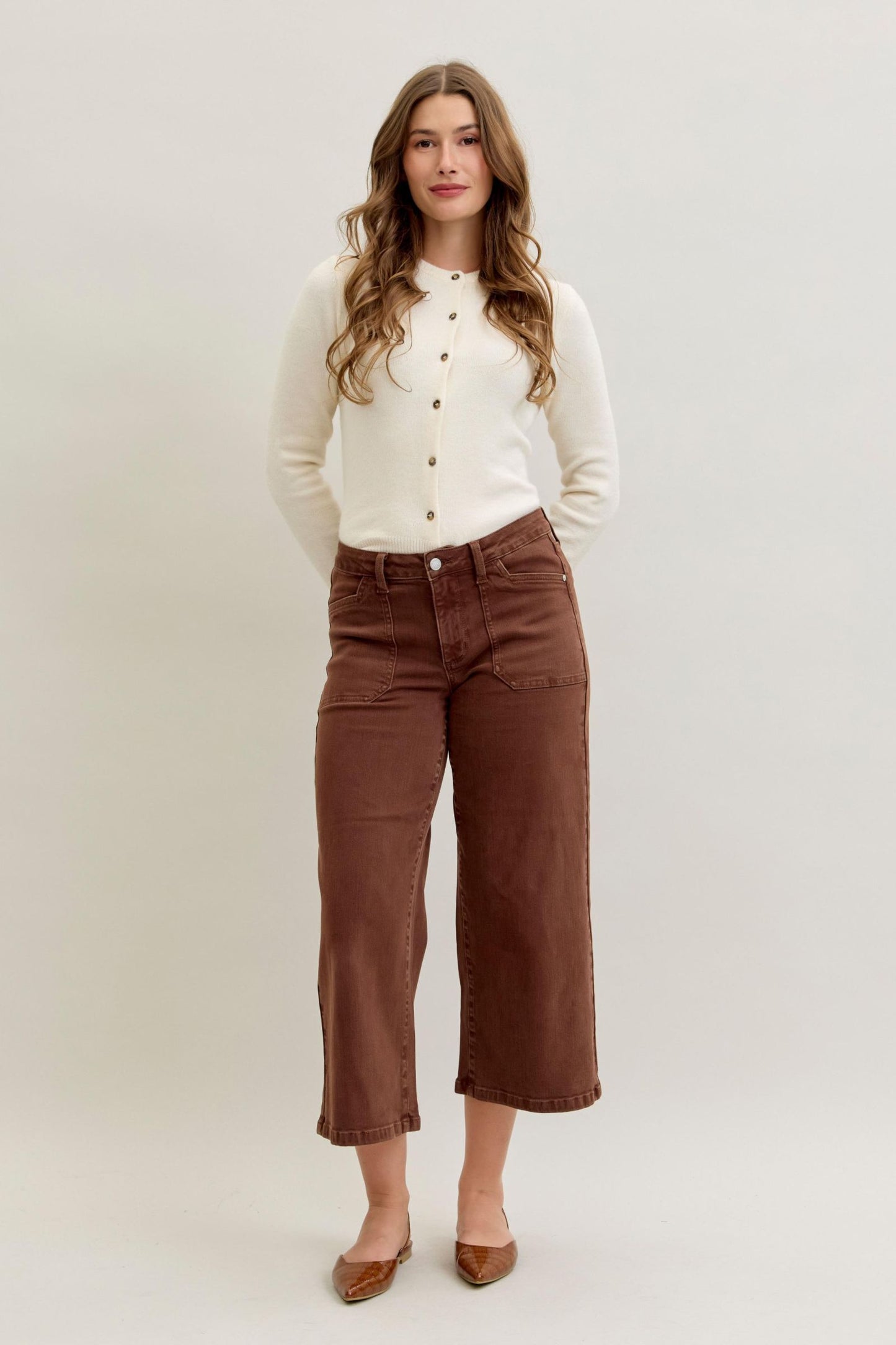 Wide Crop Garment Dyed Utility Judy Blue