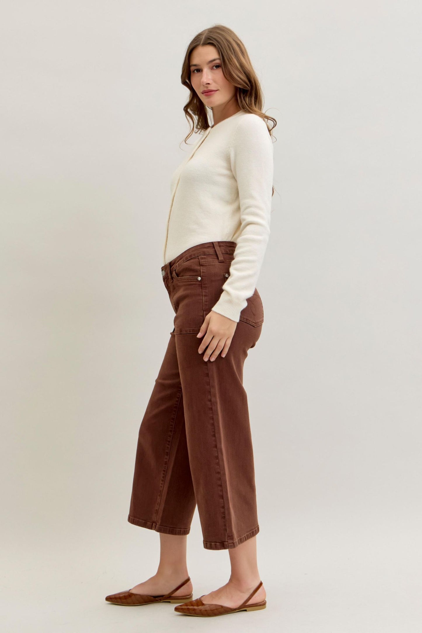 Wide Crop Garment Dyed Utility Judy Blue