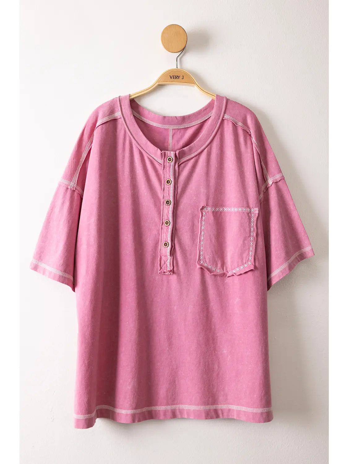 Mineral Washed Oversized Comfy Knit Top 🩷