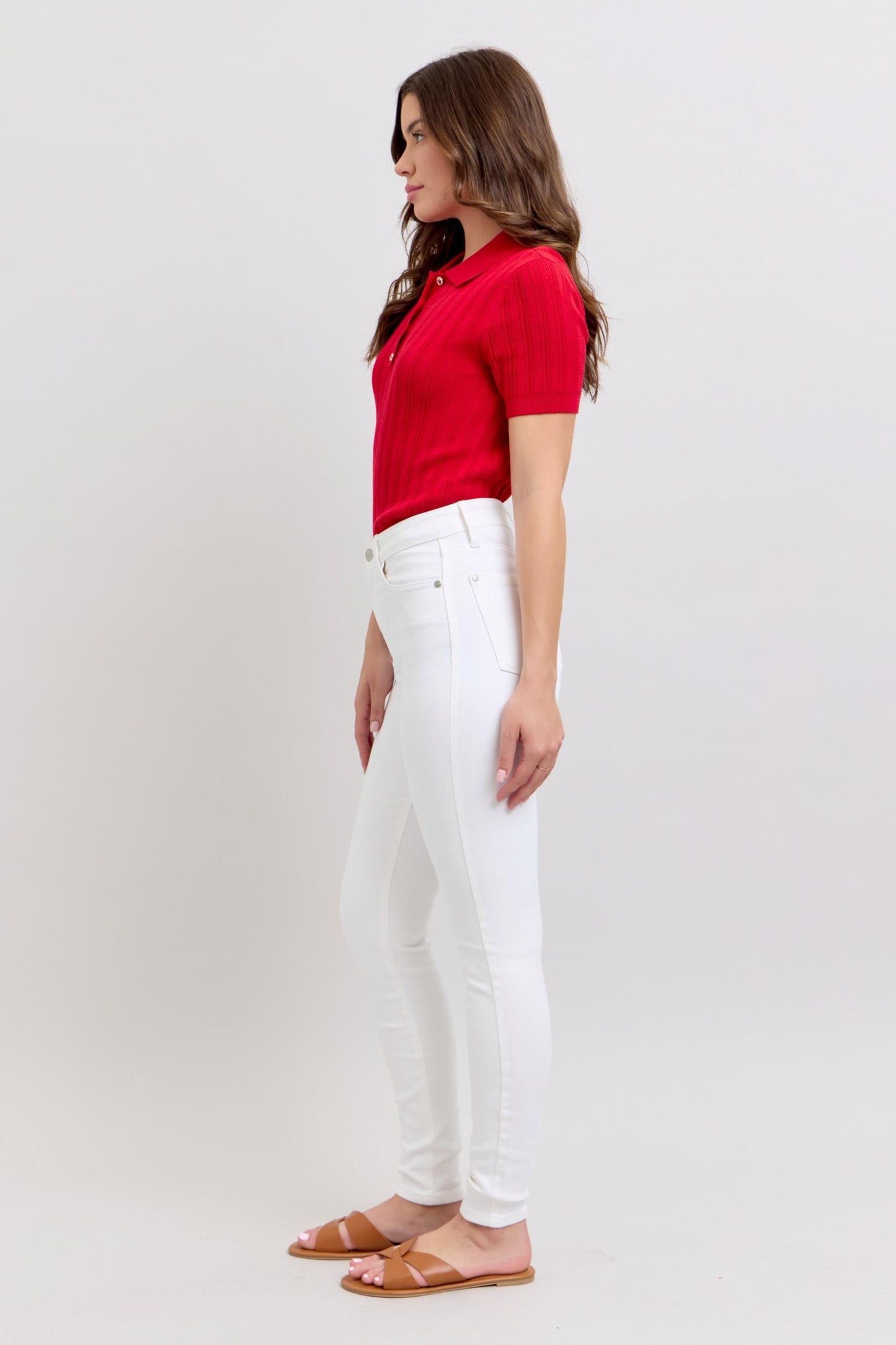 Sunny Day White Skinny Judy Blue ☀️