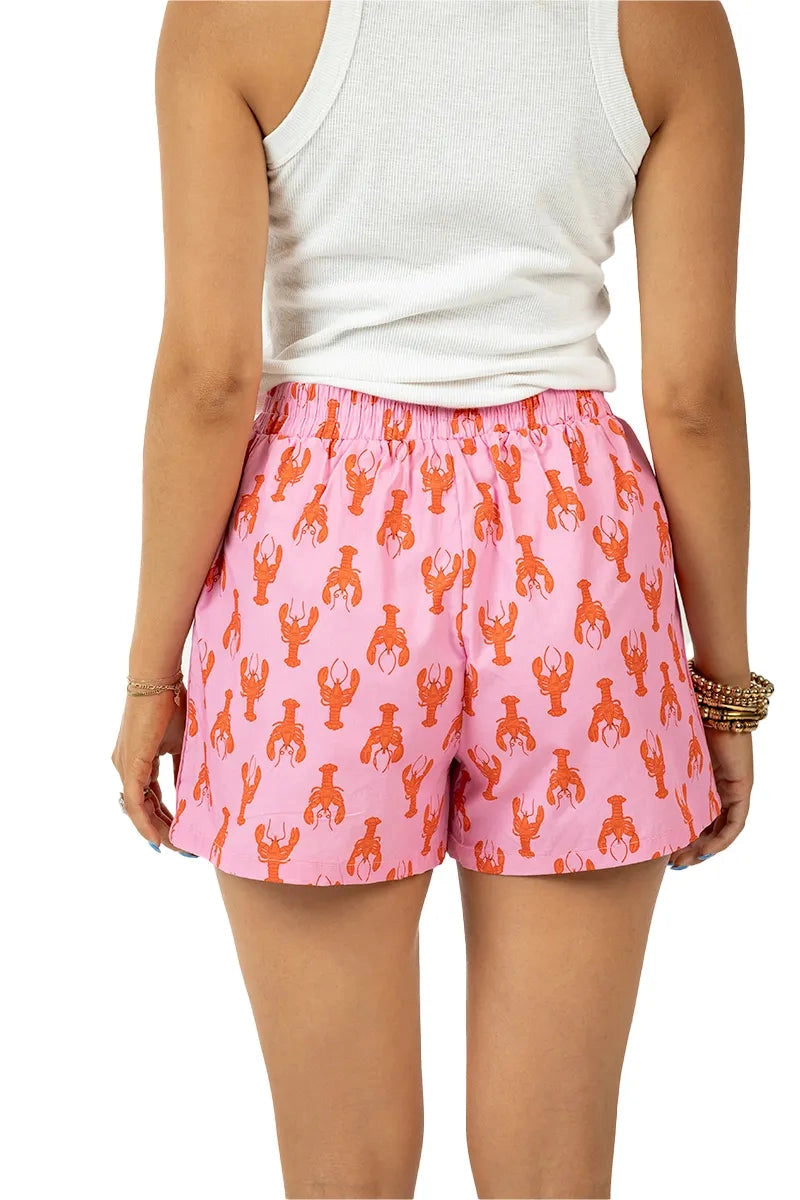 Lobster Print Shorts