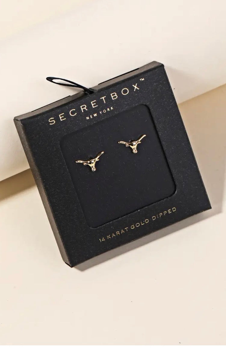 Longhorn Stud Earrings ✨