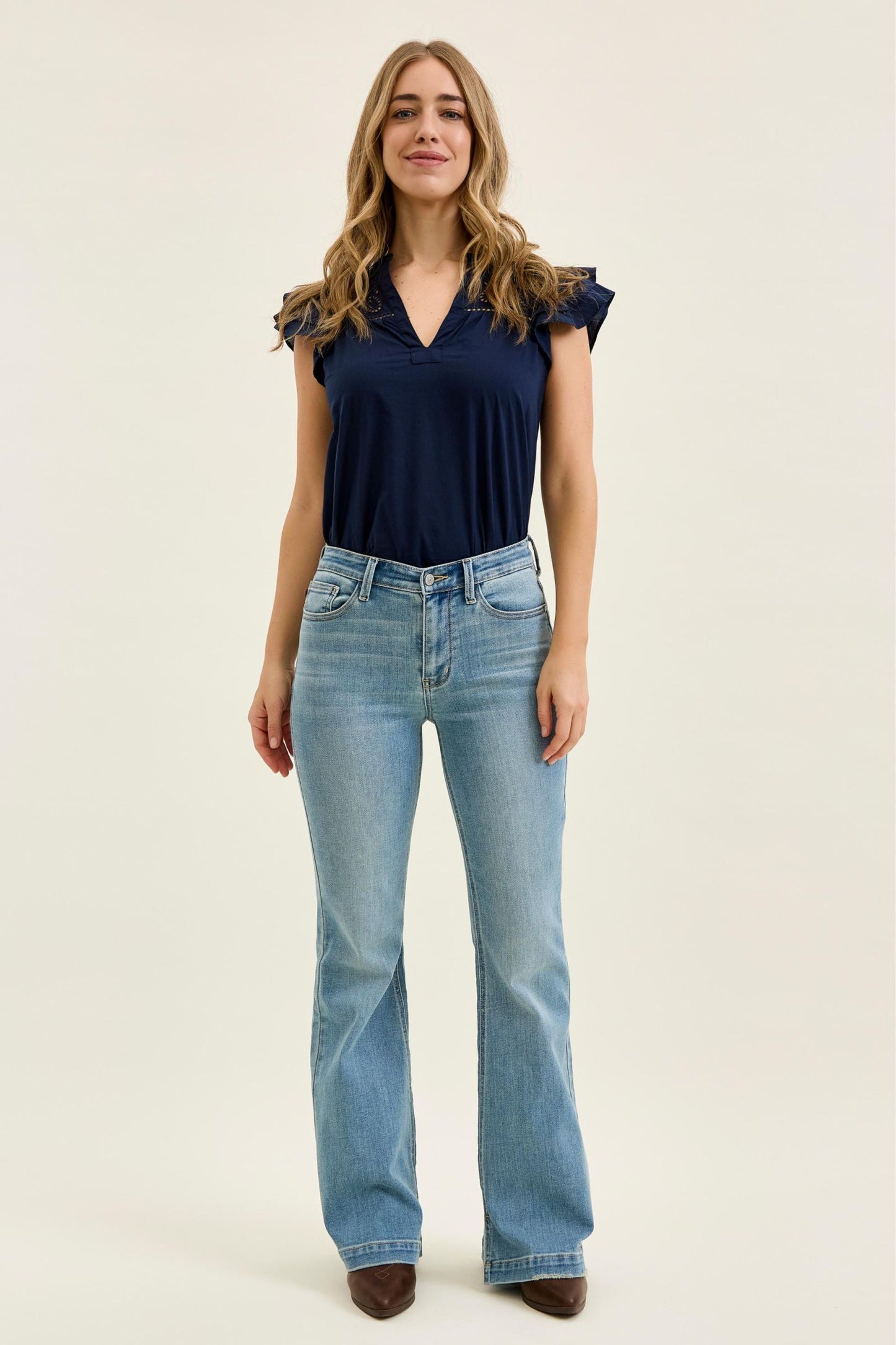 Midrise Flare Judy Blue (Long Inseam)