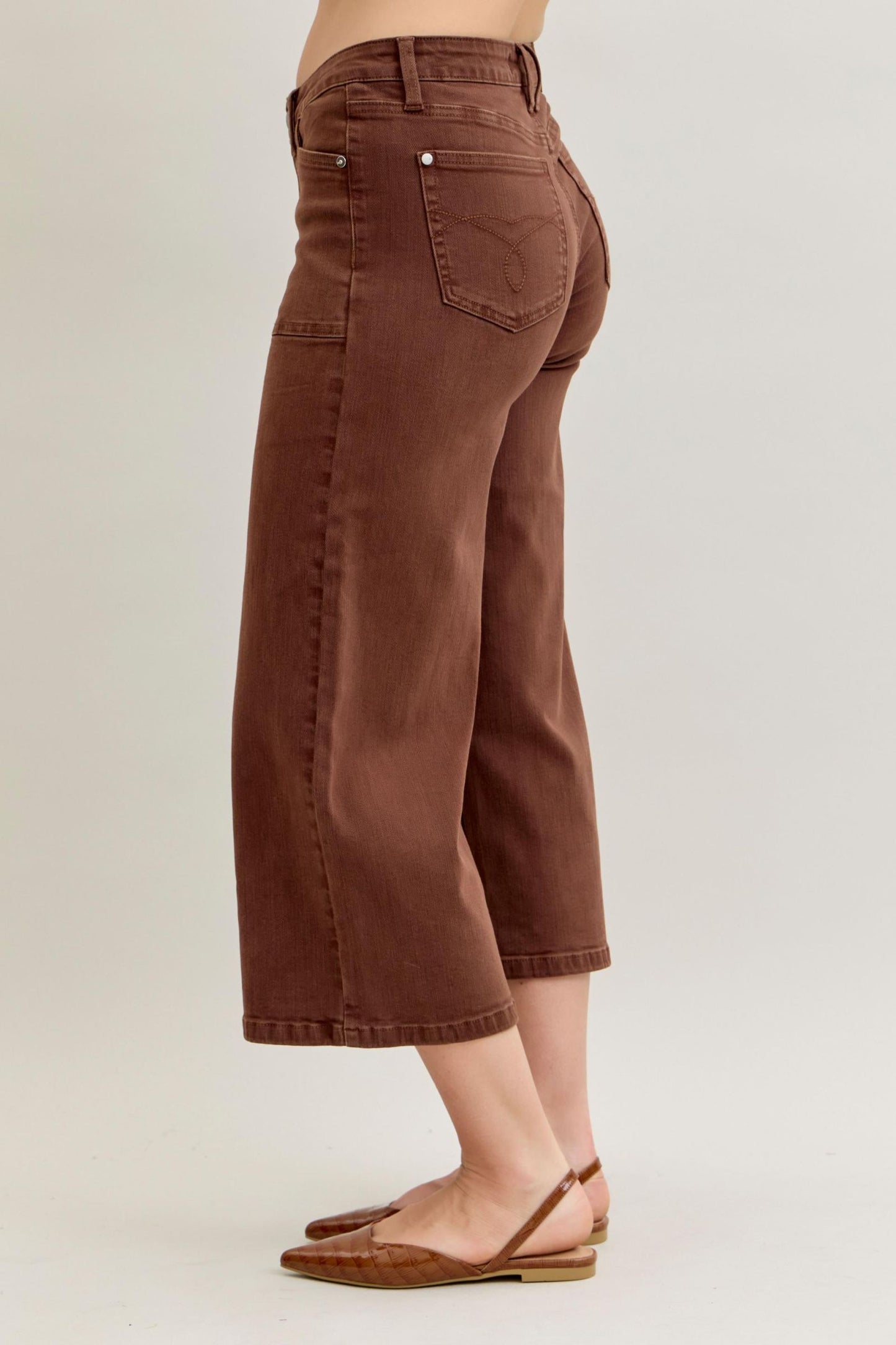 Wide Crop Garment Dyed Utility Judy Blue