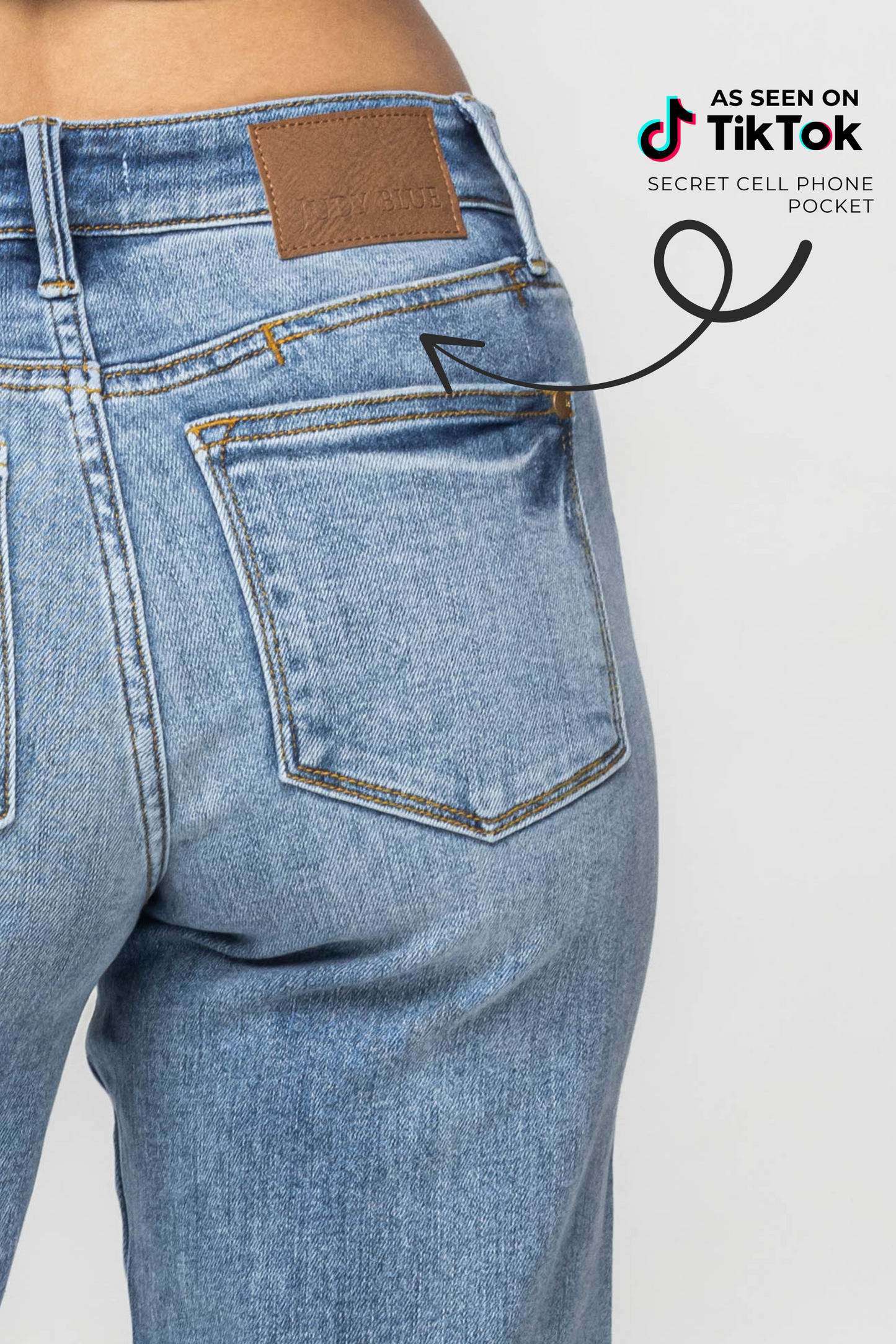 Yoke Cell Phone Pocket Dad Jean Judy Blue