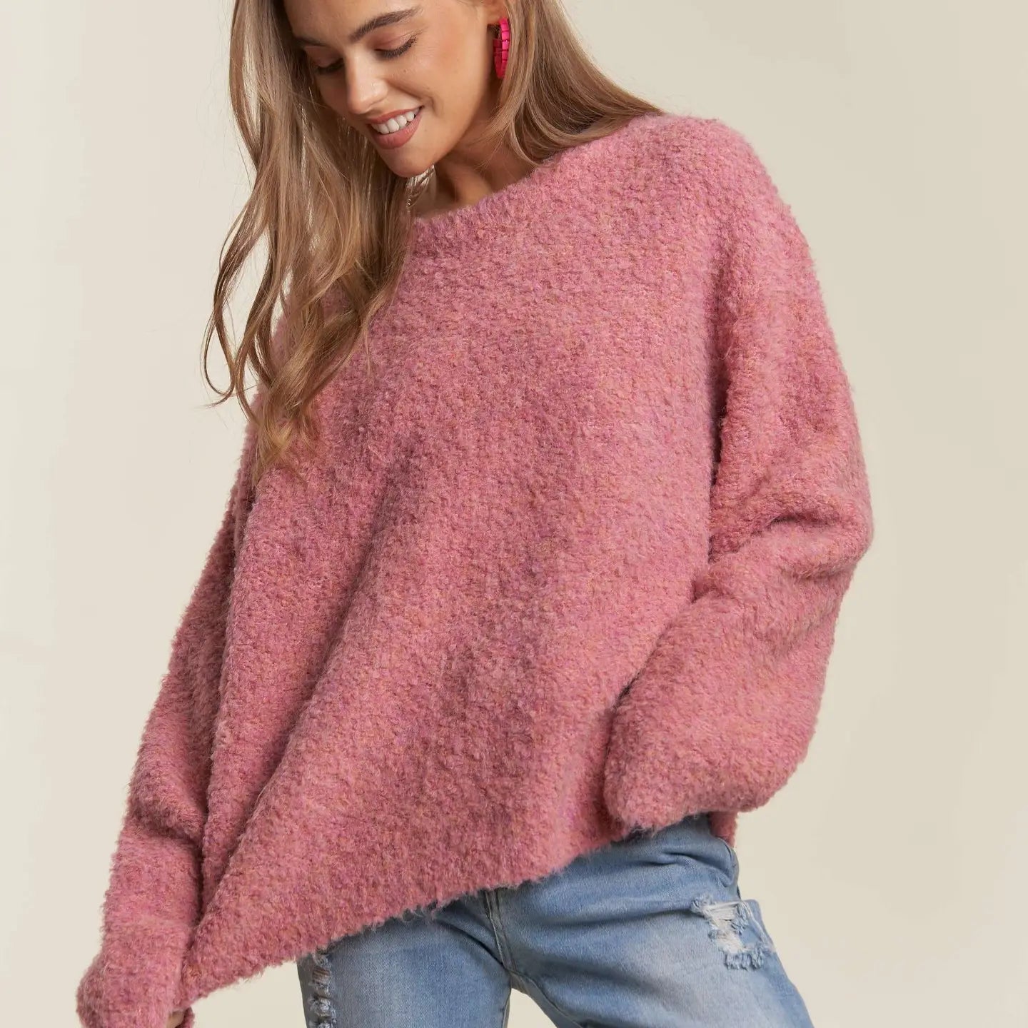 Cozy Fuzzy Sweater Top 🩷