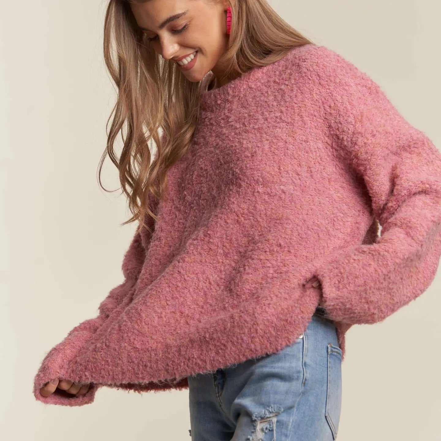 Cozy Fuzzy Sweater Top 🩷
