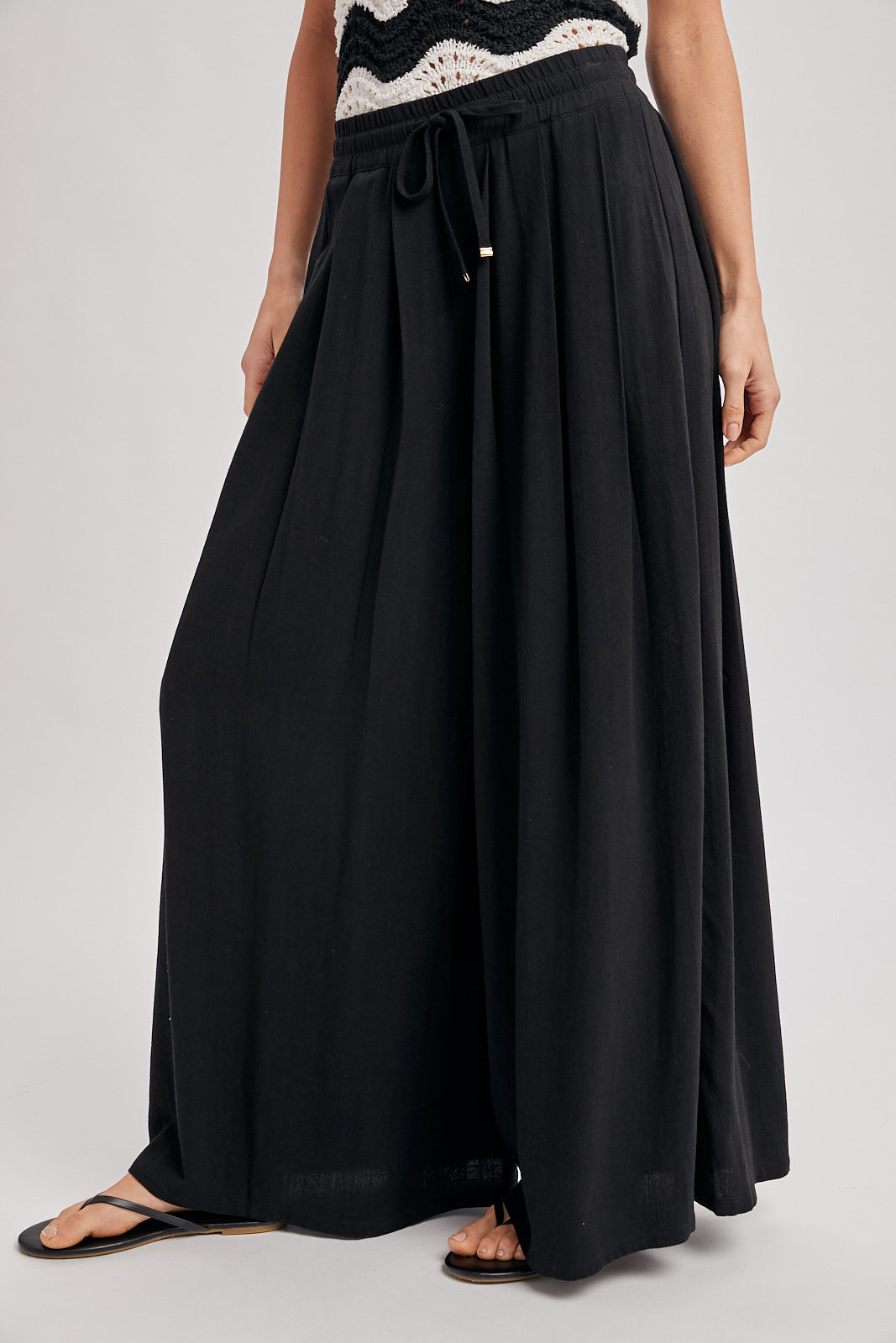 Drawstring Palazzo Pants 🖤