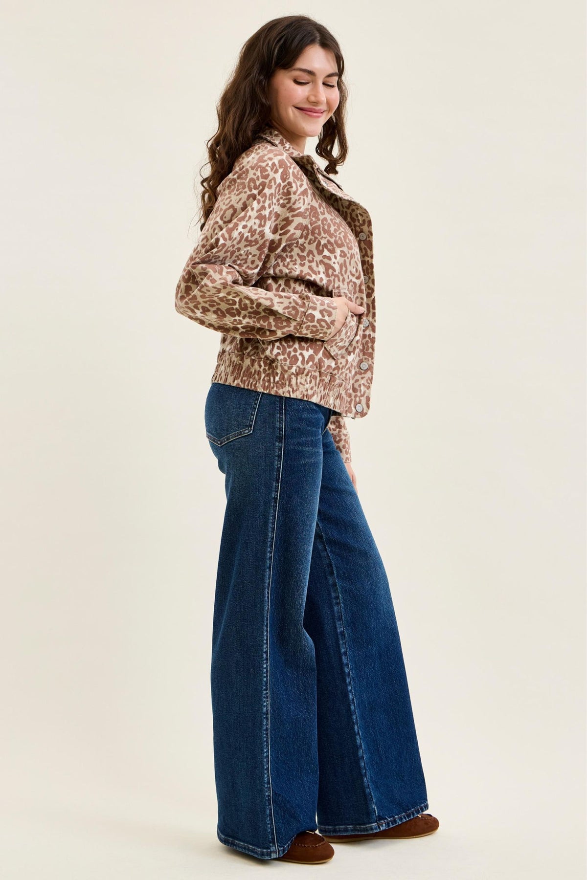 Winter Leopard Bomber Jacket Judy Blue 🤎