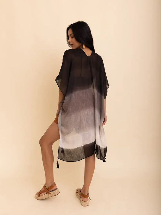 Multi Gradient Kimono W/Tassels