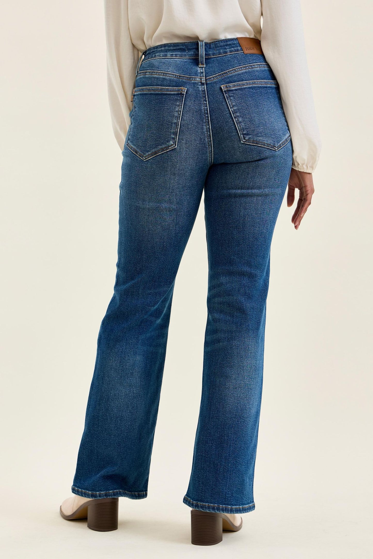 Bootcut w/ Cowboy Boot Stitching Saddle Blue Judy Blue