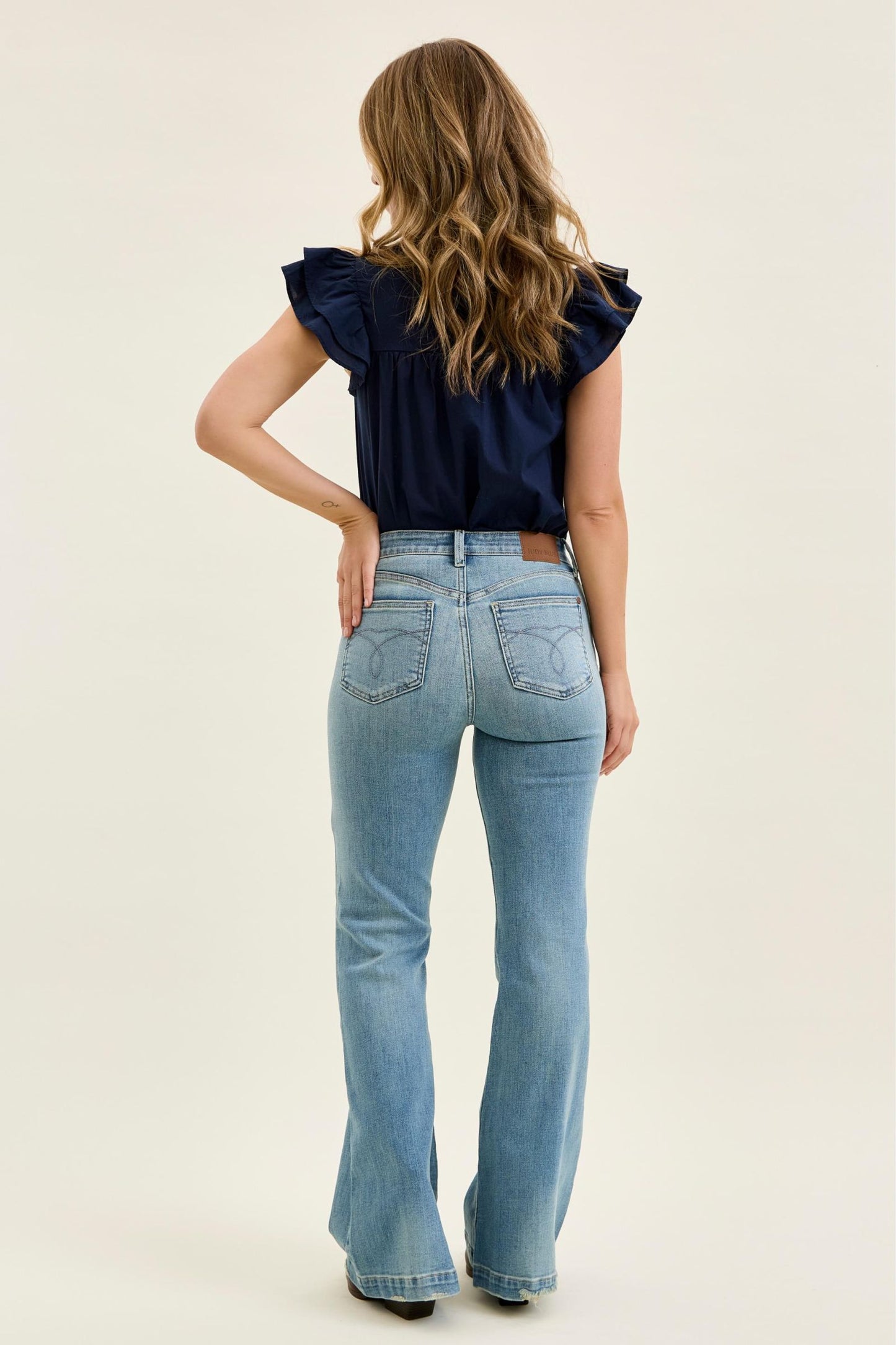 Midrise Flare Judy Blue (Short Inseam)