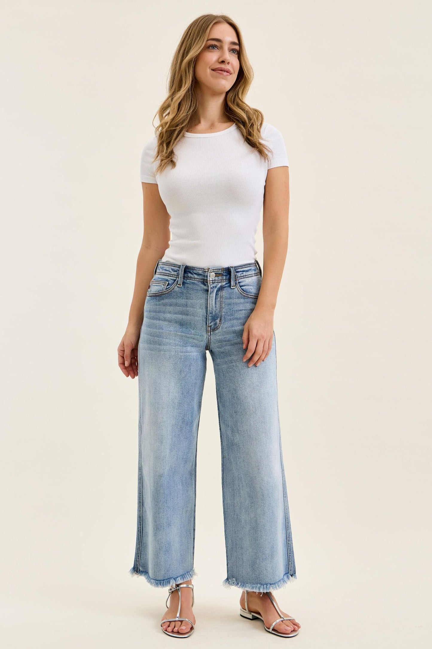 Ankle Wide Leg + Hollywood WB + Fray Hem Judy Blue