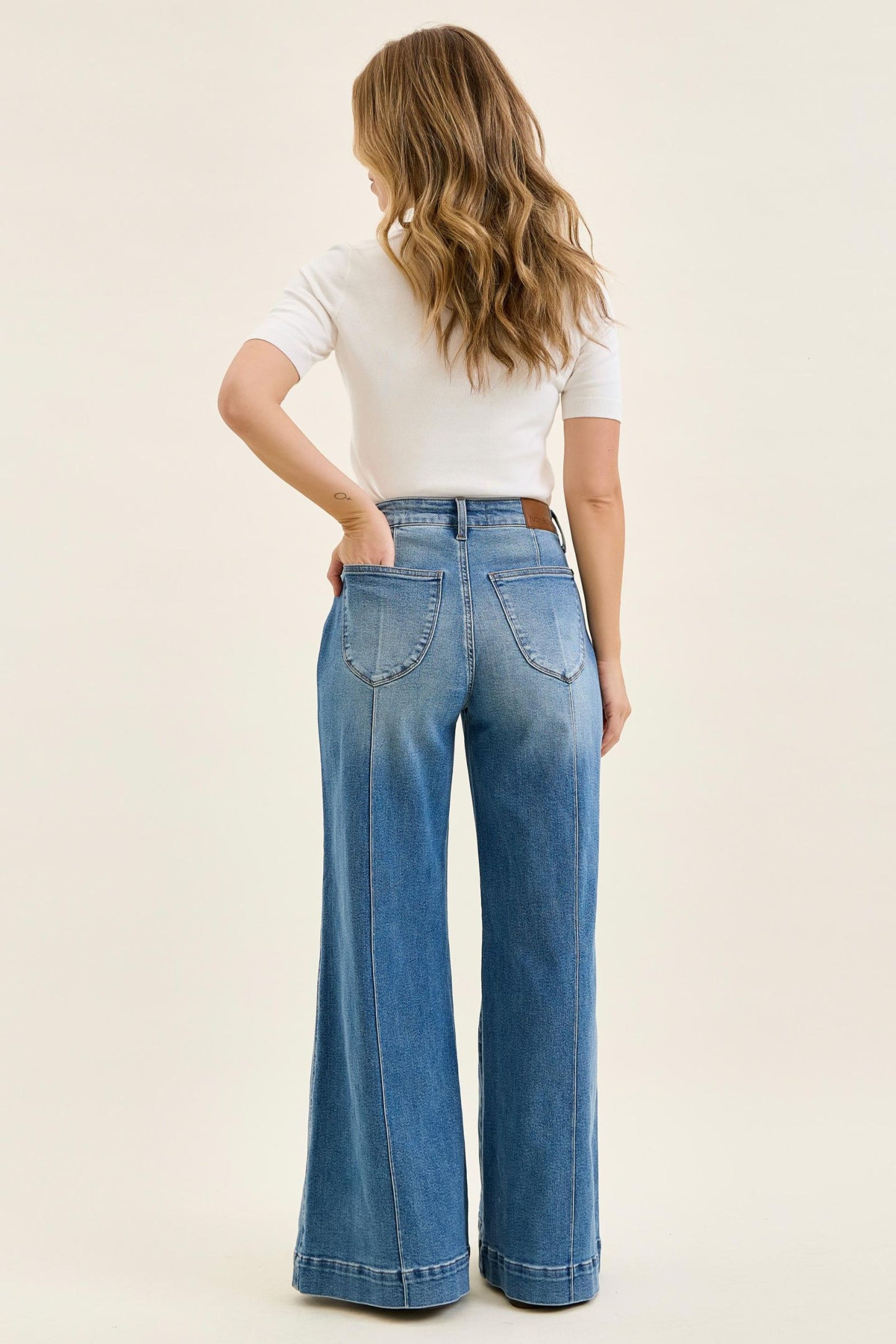 LIZA Palazzo w/ Shield Pockets Judy Blue (Long Inseam)