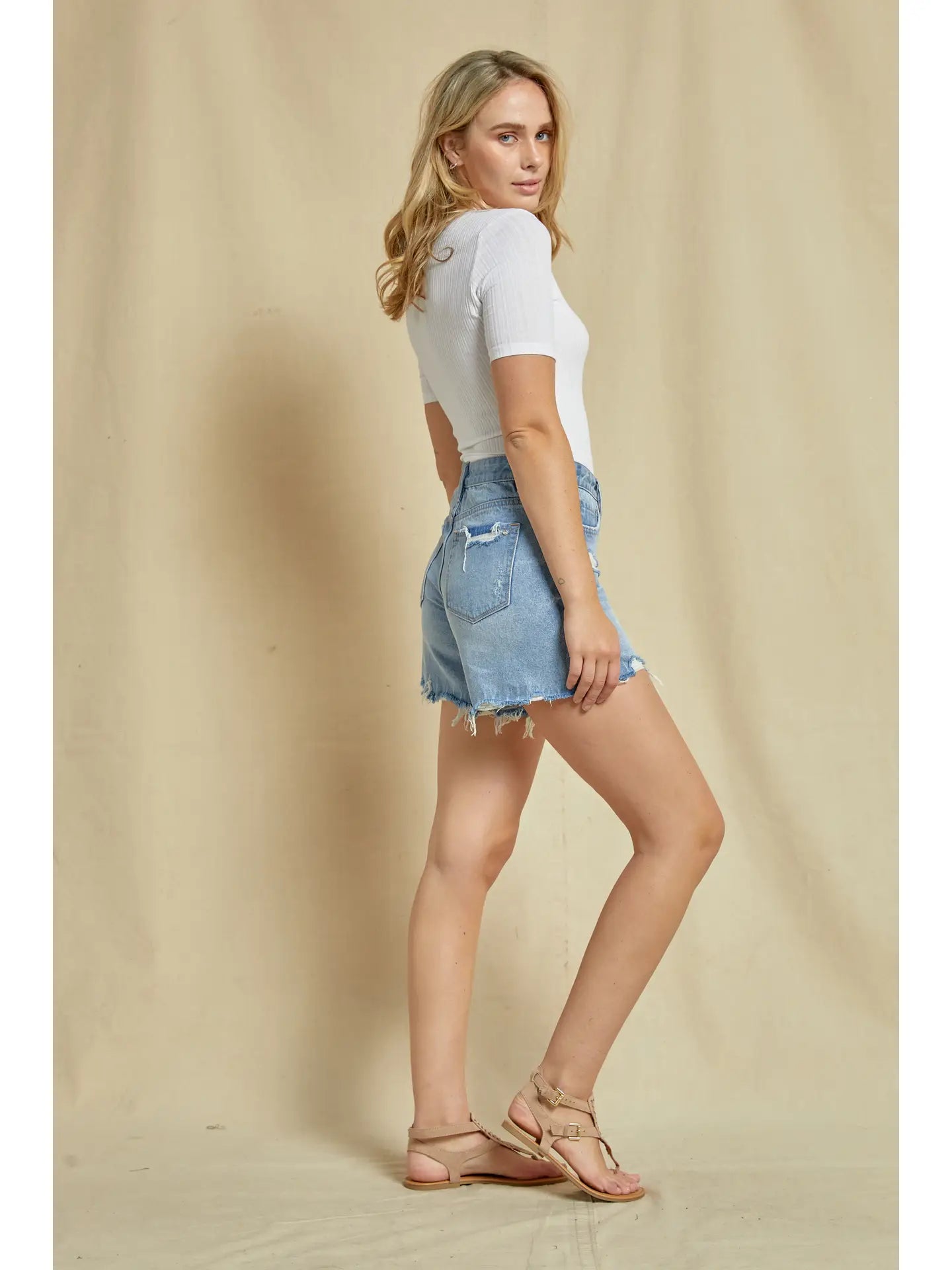 Mica Boyfriend Midi Shorts