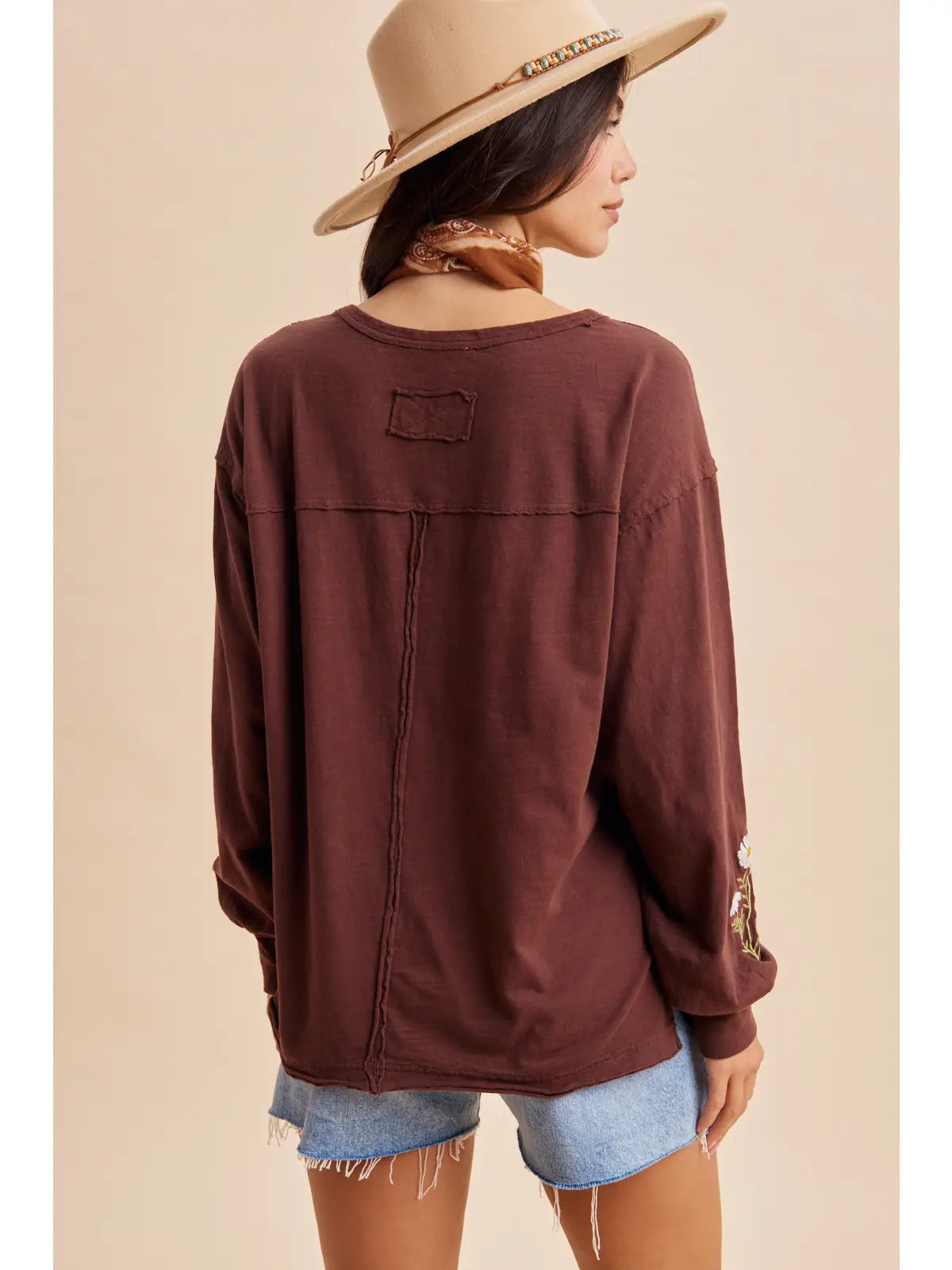 Embroidered Long Sleeve Pullover