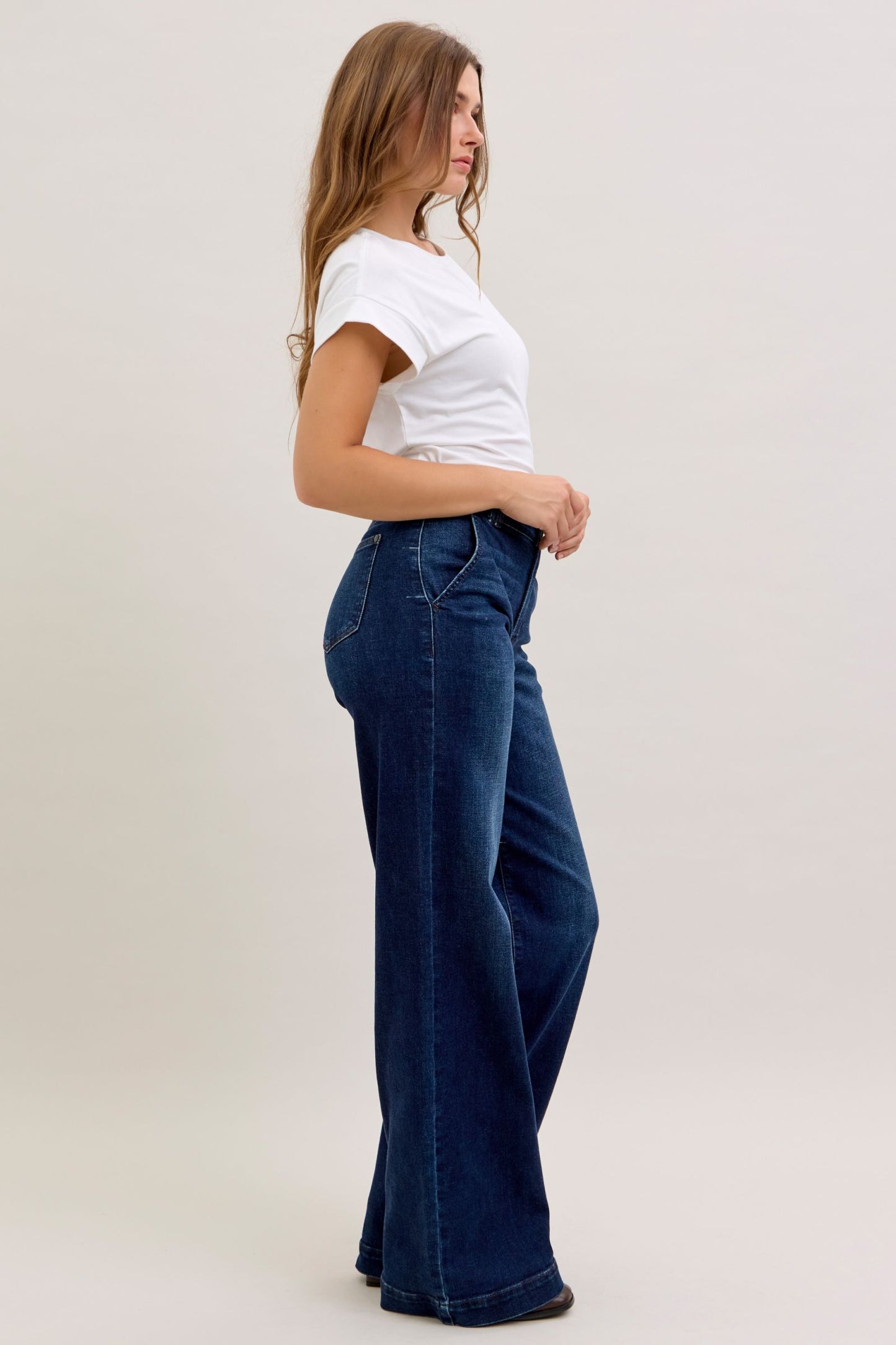Trouser Wide Leg Judy Blue (Long Inseam)