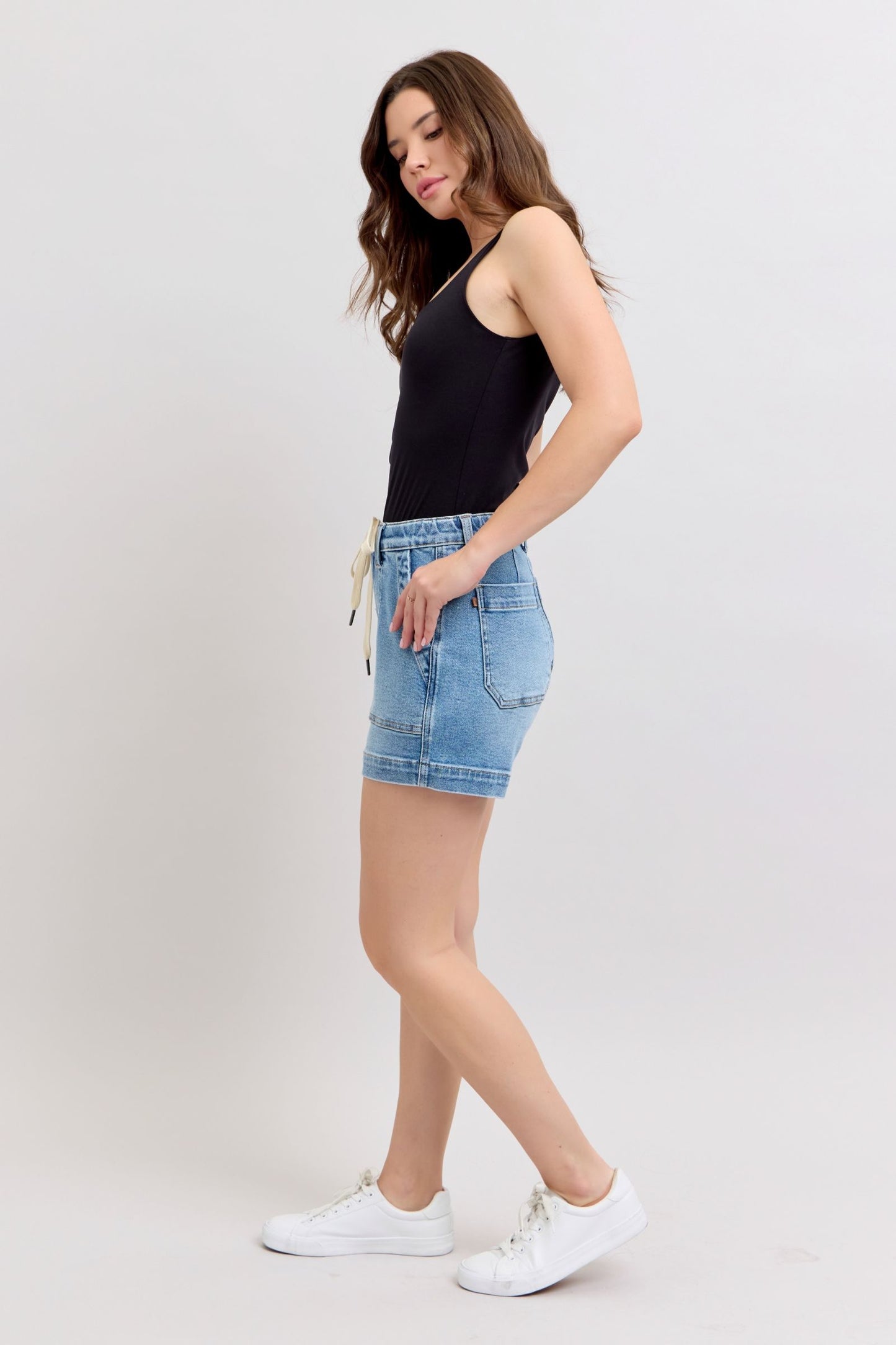 High Waist Vintage Wash Jogger Judy Blue Shorts
