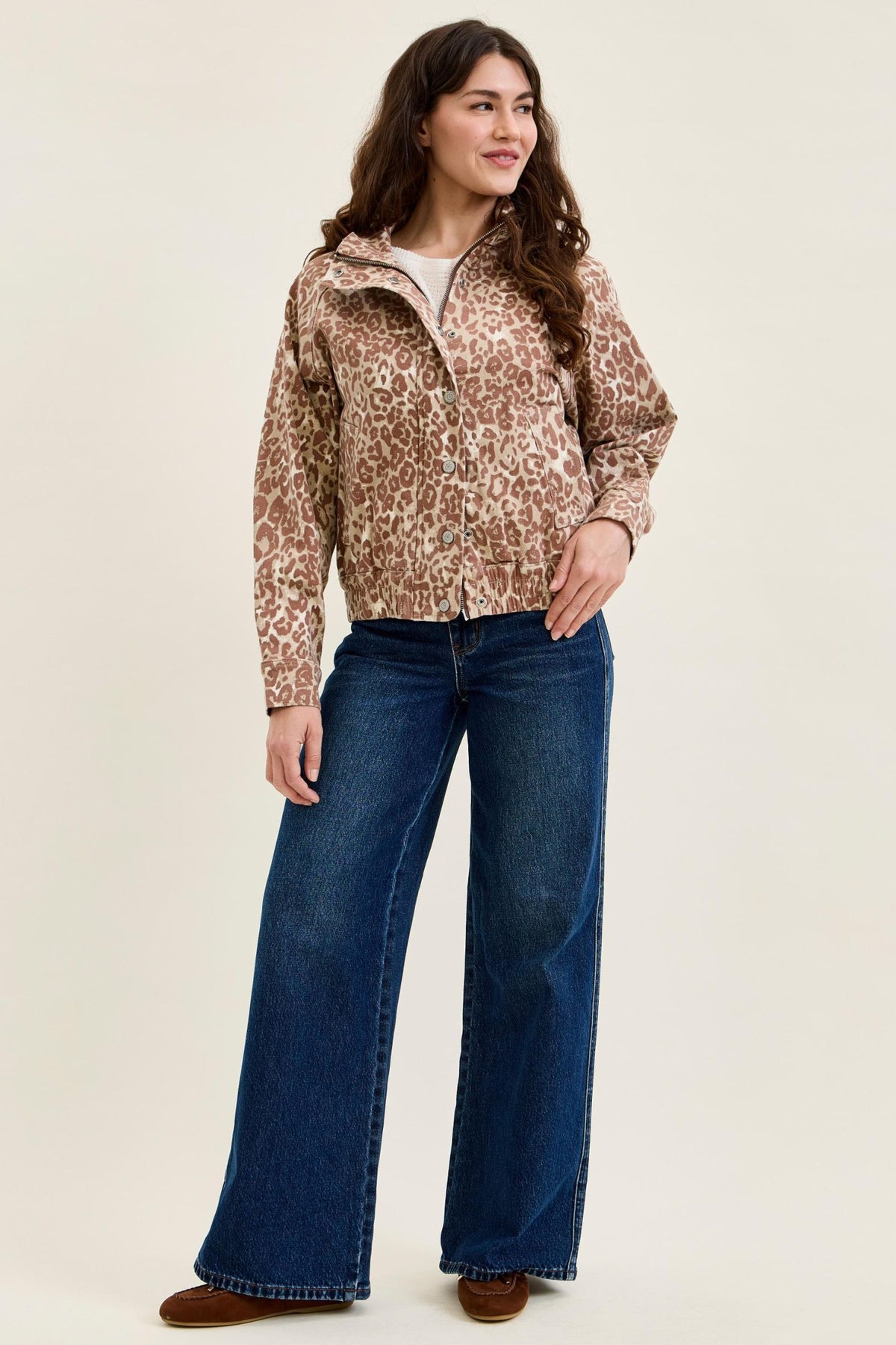 Winter Leopard Bomber Jacket Judy Blue 🤎