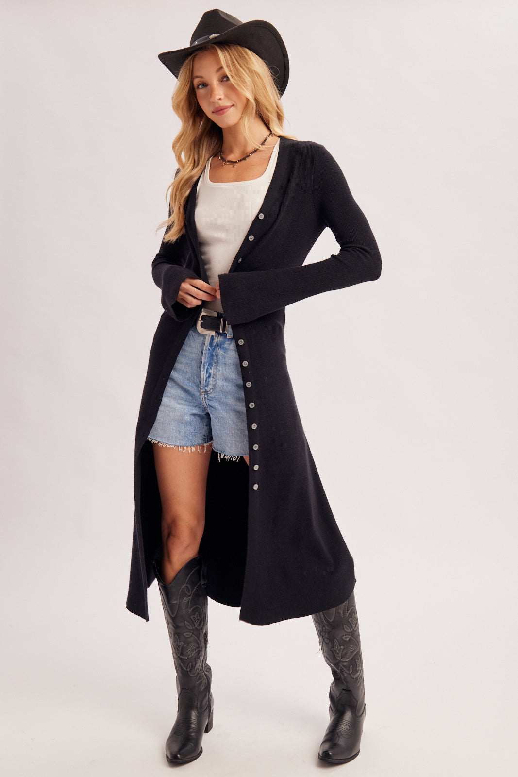 Signature Cardigan Dress ✨(Black)