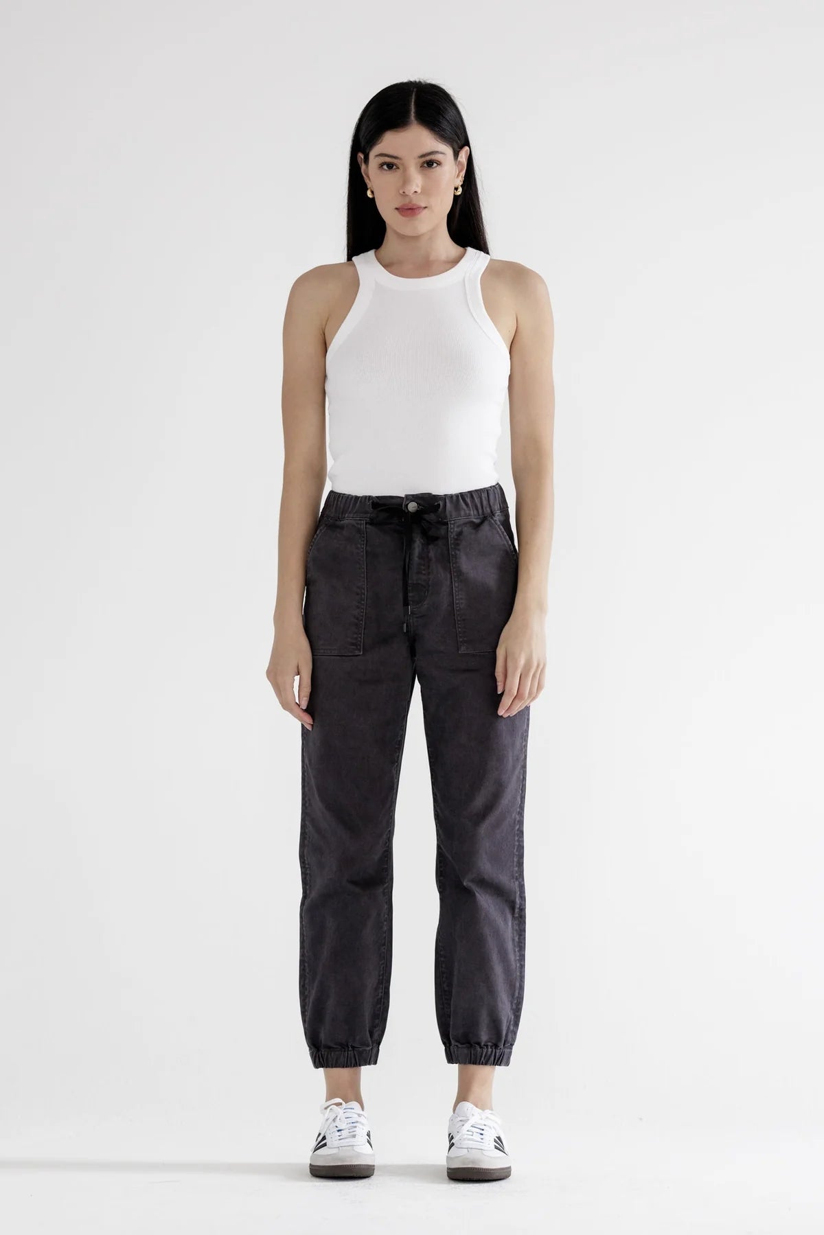 Mica High Rise Jogger Crop (Charcoal)￼