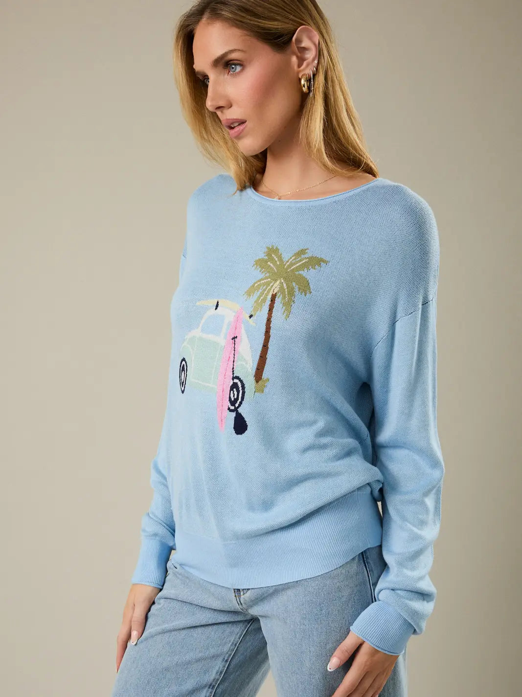Surf Car Graphic Sweater