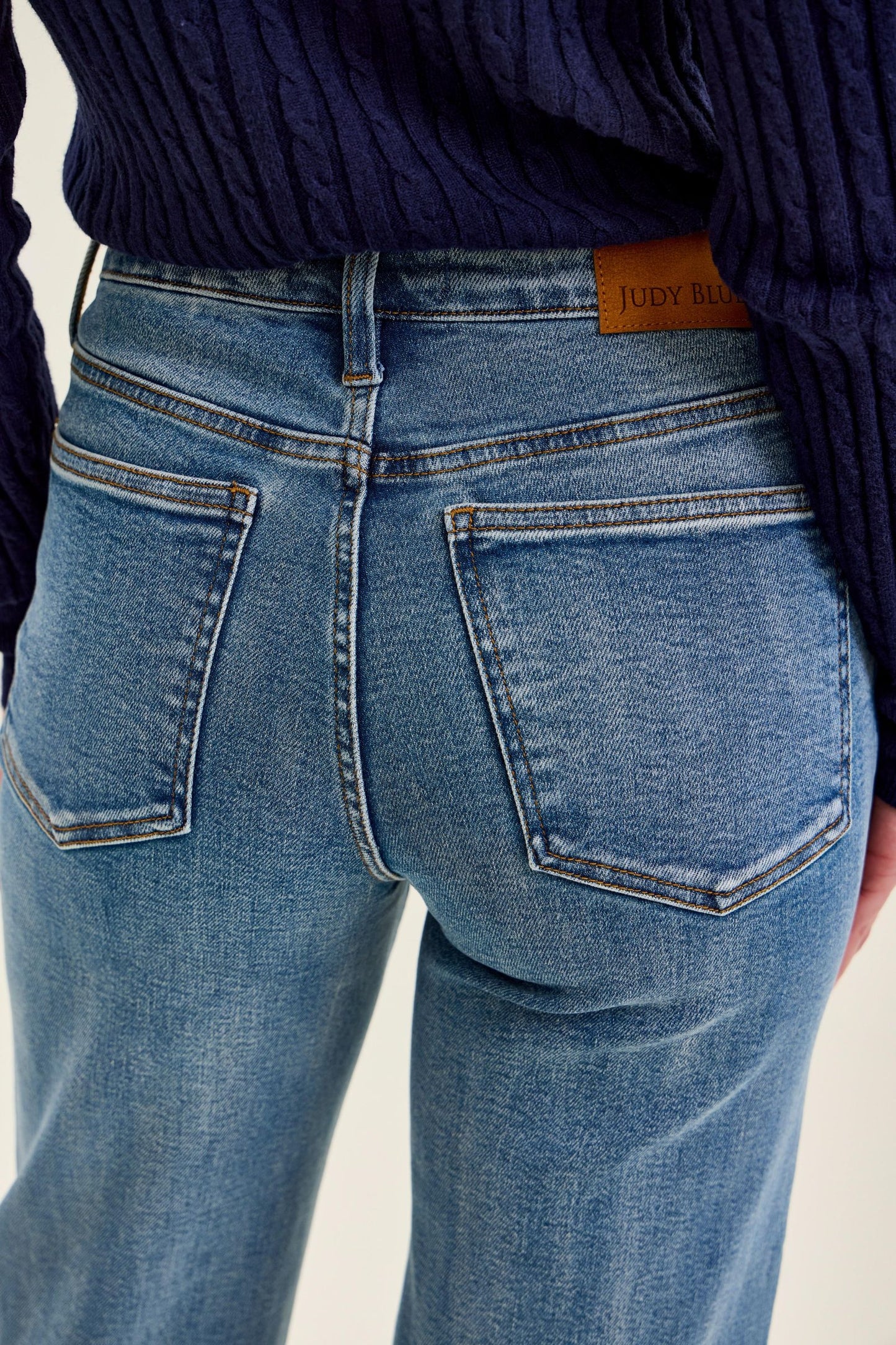 Petite PEGGY Ankle Straight Break Through Blue Judy Blue