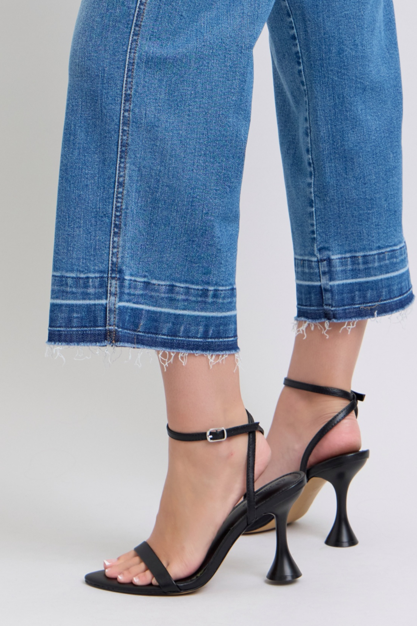 Tummy Control Release Hem Crop Wide Judy Blue