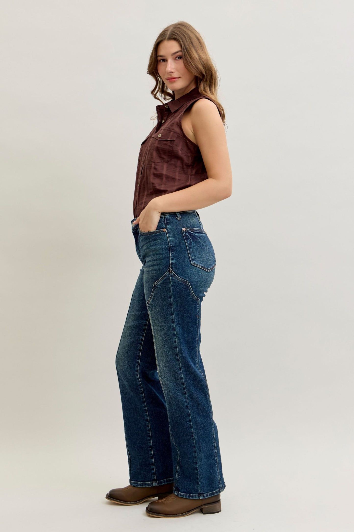 Straight Western Seam Detail Judy Blue