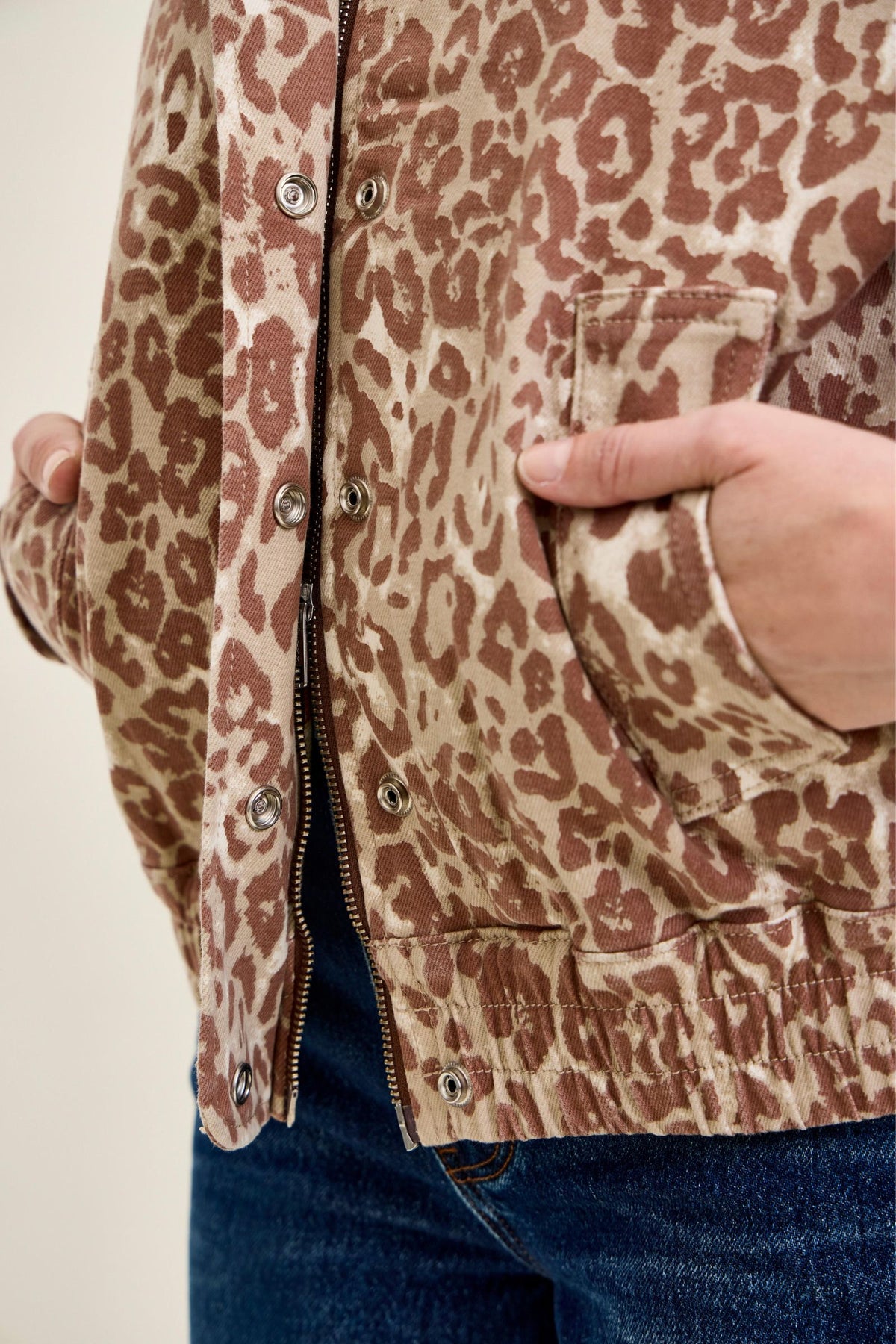 Winter Leopard Bomber Jacket Judy Blue 🤎