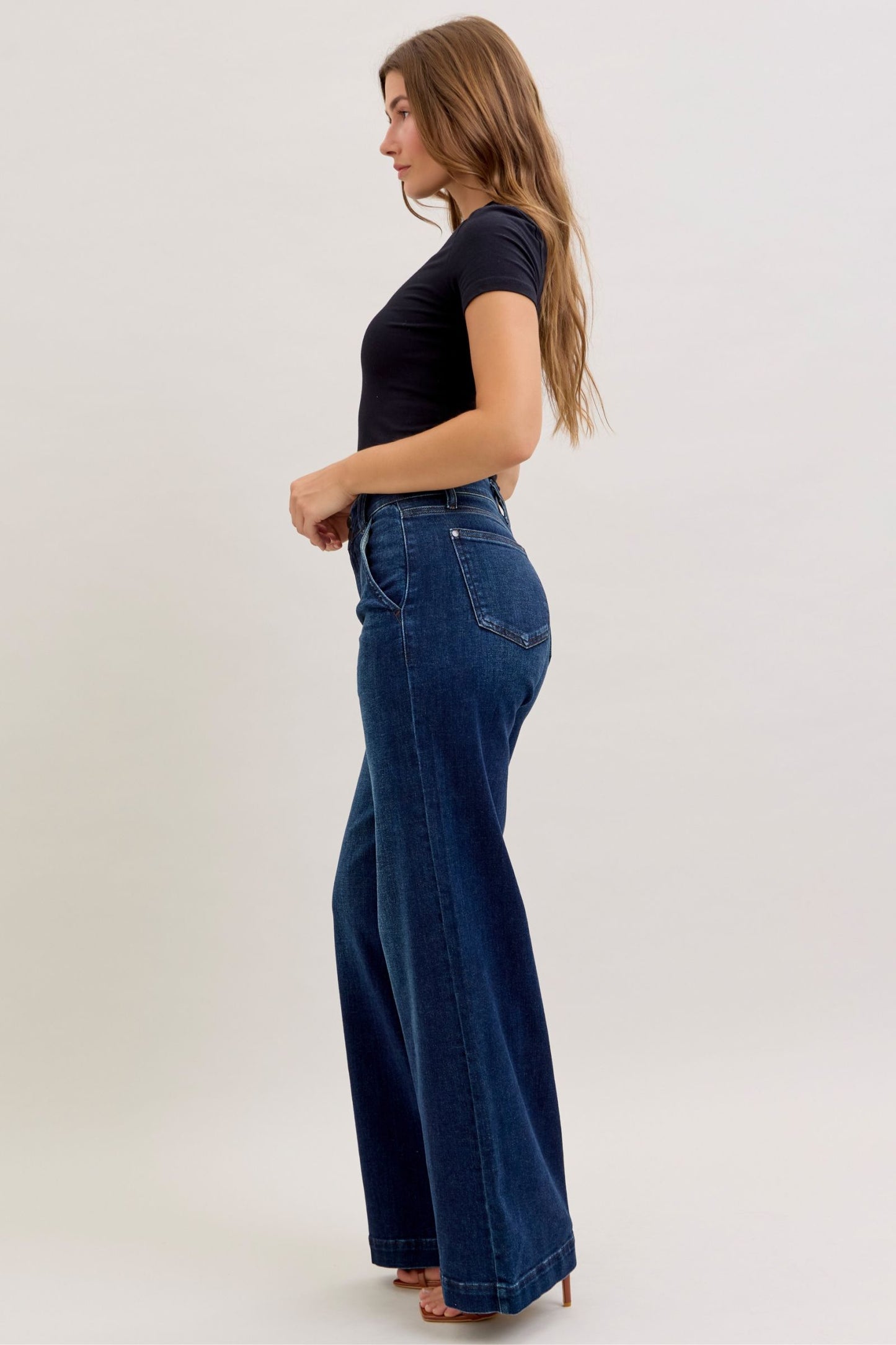 Trouser Wide Leg Judy Blue (Regular Inseam)