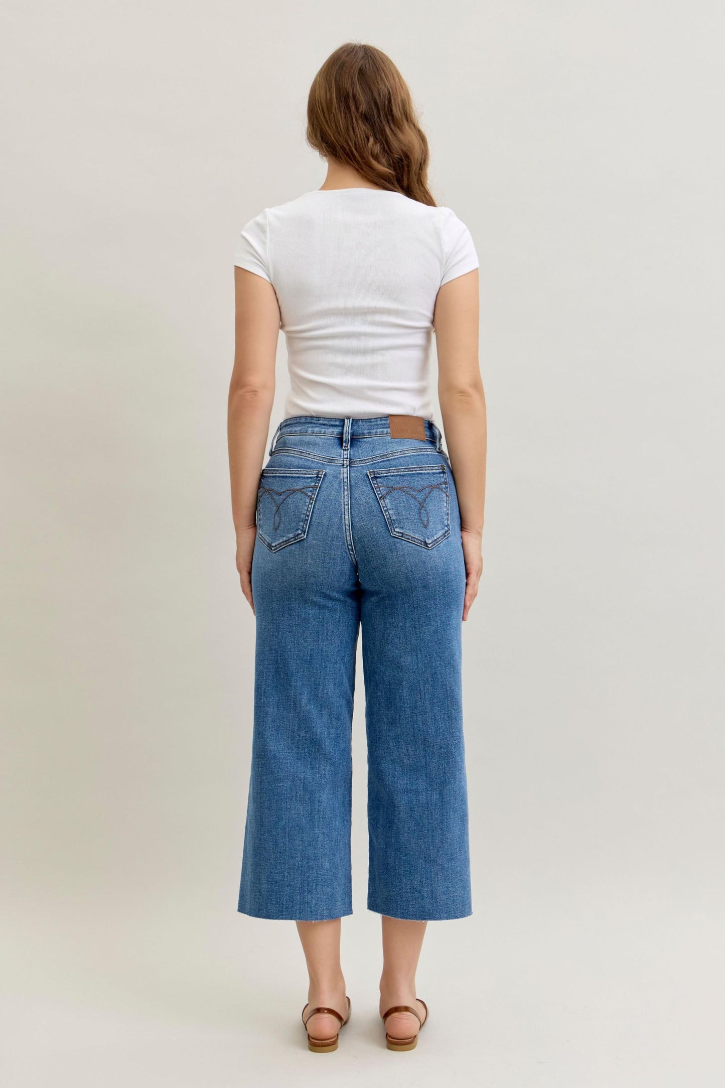 Wide Crop Classic Raw Hem Judy Blue