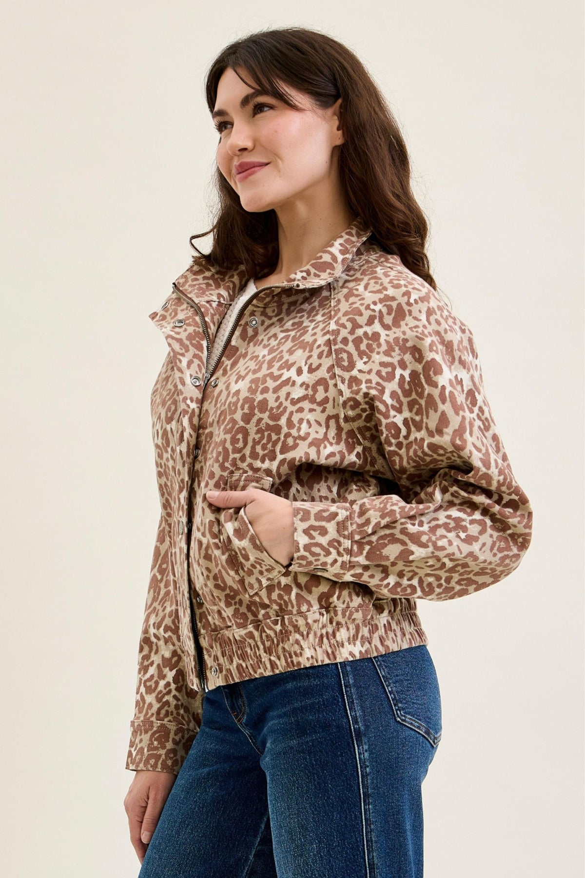 Winter Leopard Bomber Jacket Judy Blue 🤎