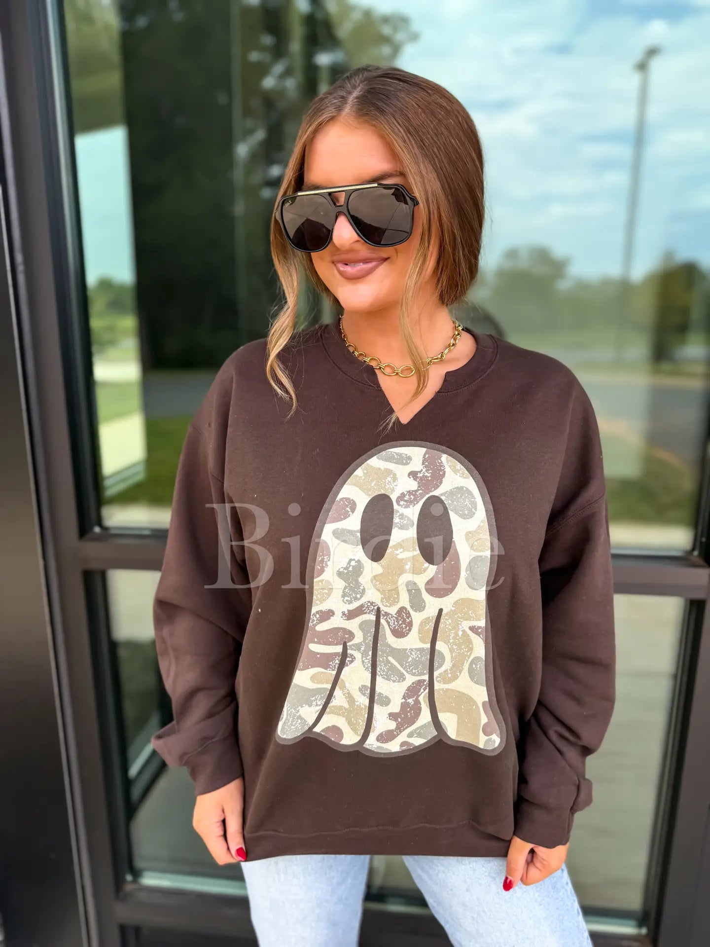 Camo Ghost Sweatshirt 🤎