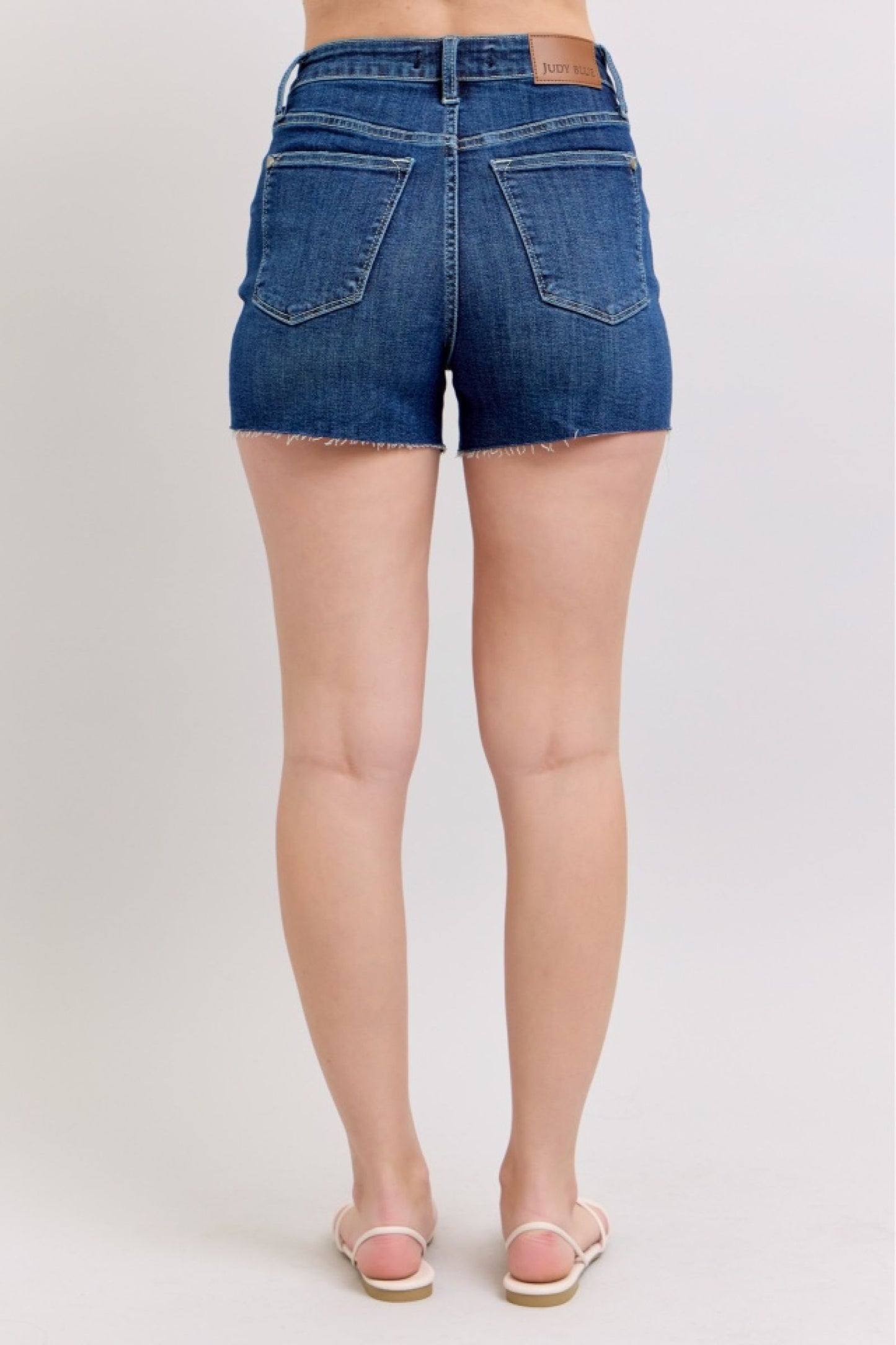 High Waist Criss Cross Waistband Judy Blue Shorts