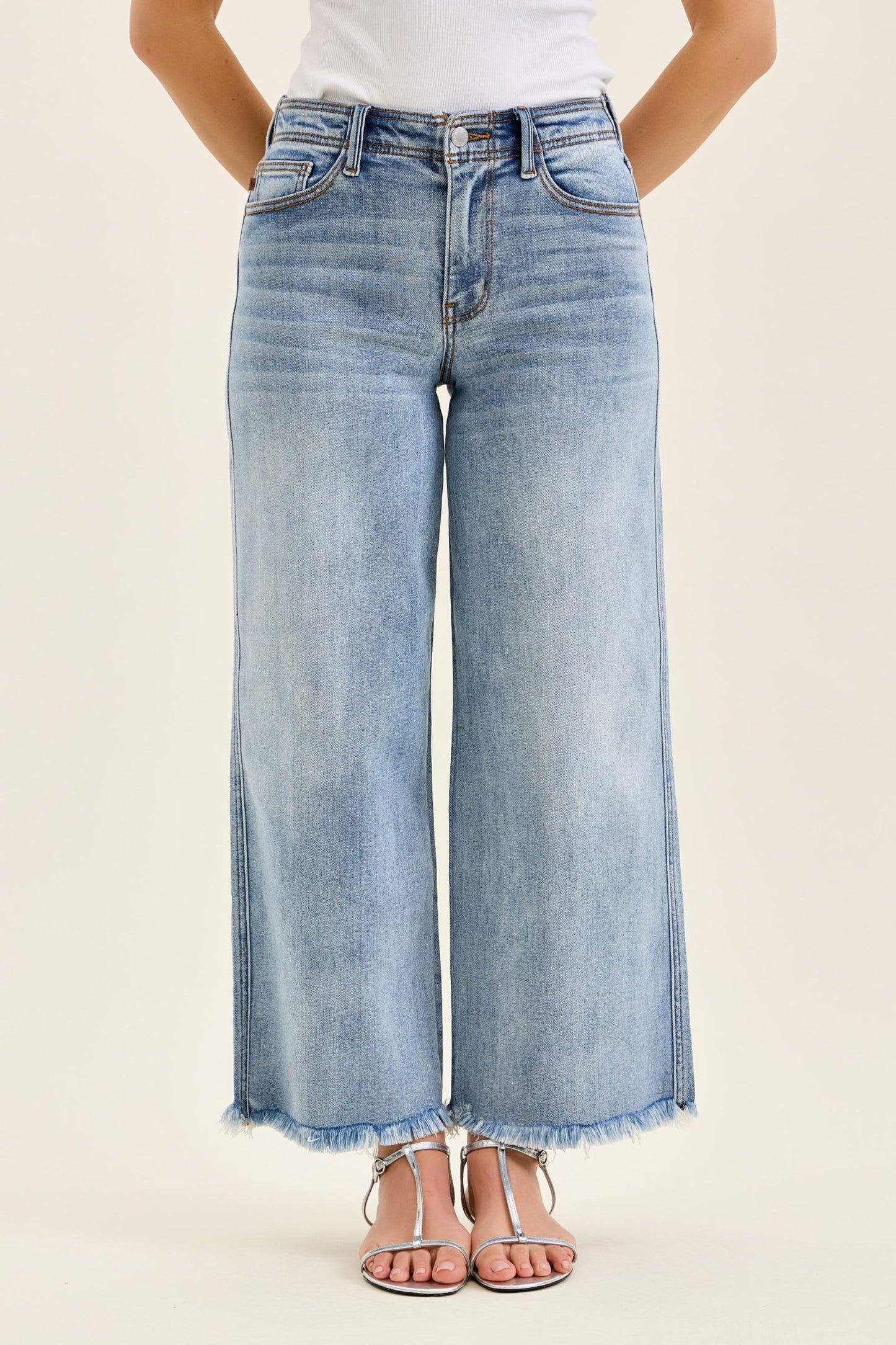 Ankle Wide Leg + Hollywood WB + Fray Hem Judy Blue