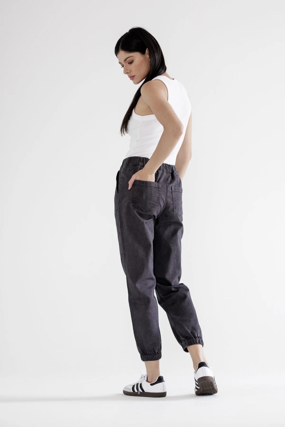 Mica High Rise Jogger Crop (Charcoal)￼