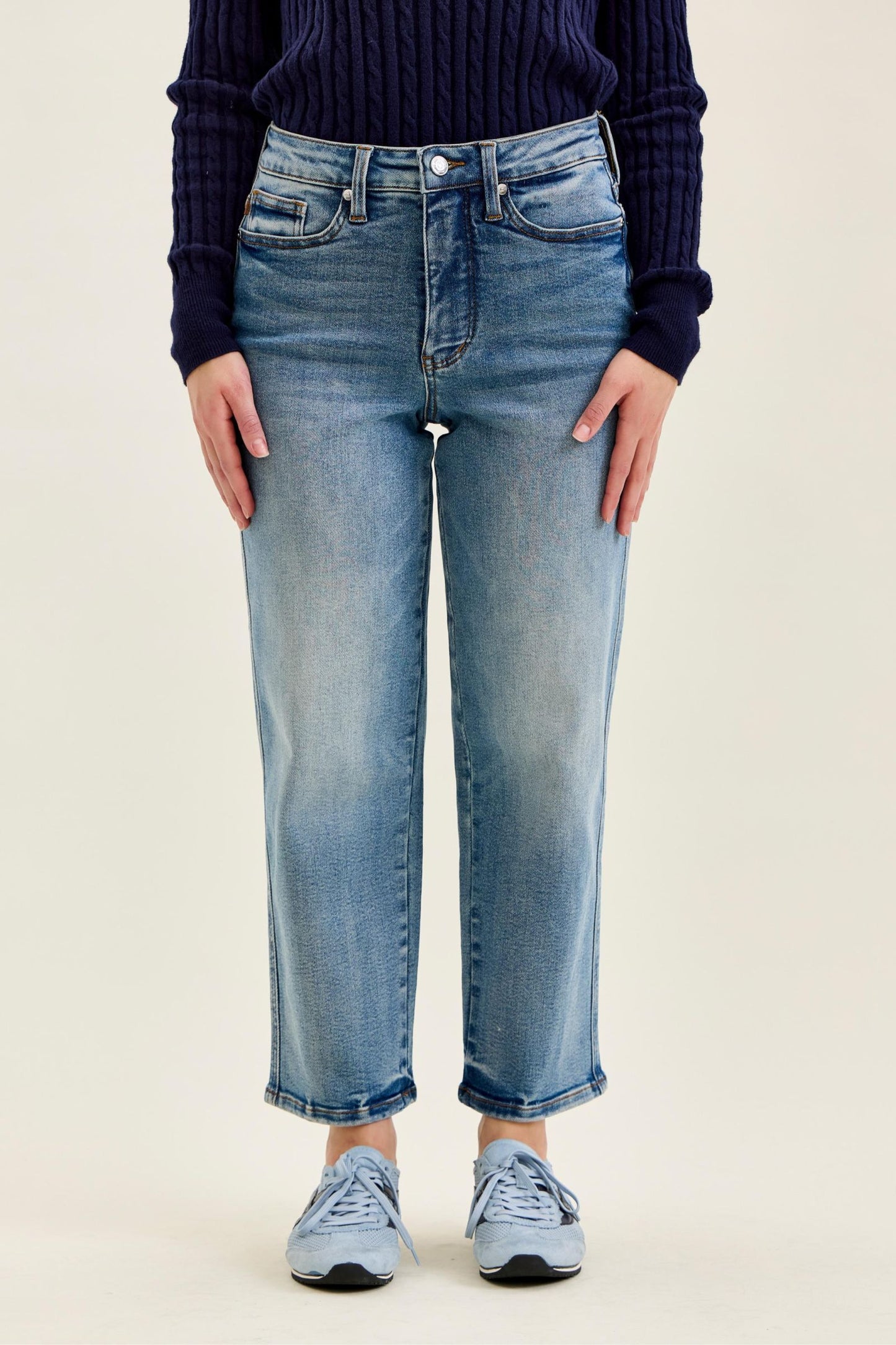 Petite PEGGY Ankle Straight Break Through Blue Judy Blue