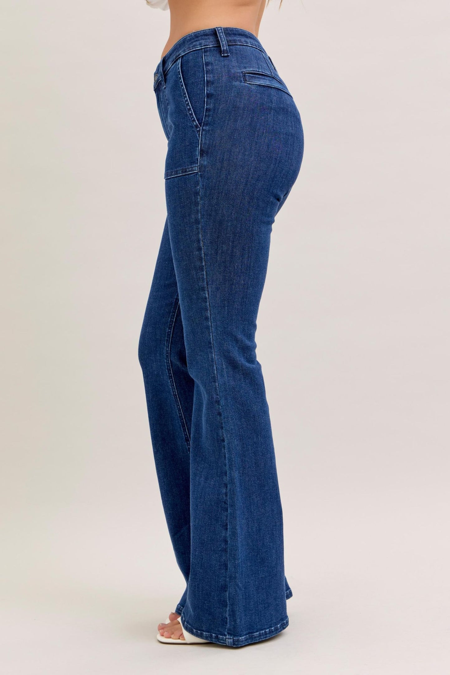 Judy Blue Flare With Patch Pockets