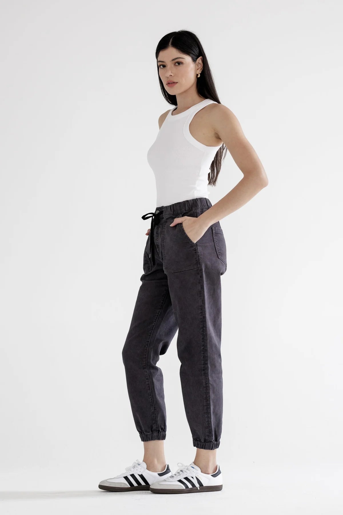 Mica High Rise Jogger Crop (Charcoal)￼
