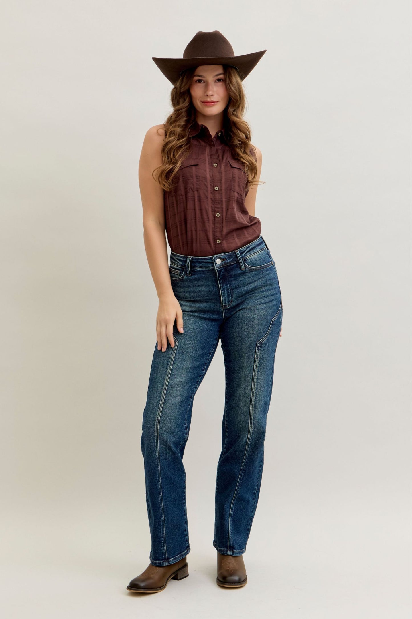 Straight Western Seam Detail Judy Blue
