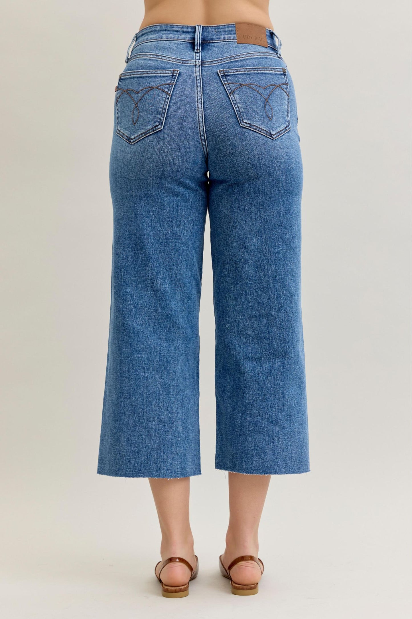 Wide Crop Classic Raw Hem Judy Blue