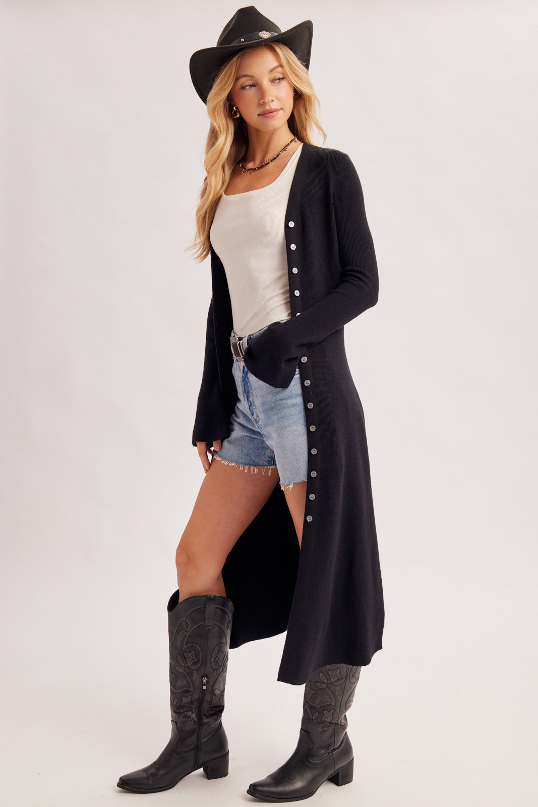 Signature Cardigan Dress ✨(Black)