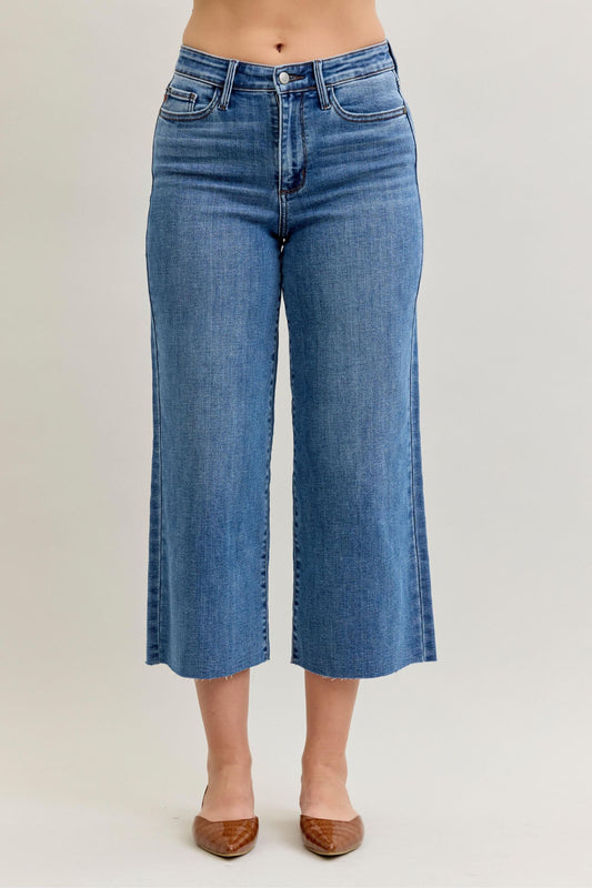 Wide Crop Classic Raw Hem Judy Blue