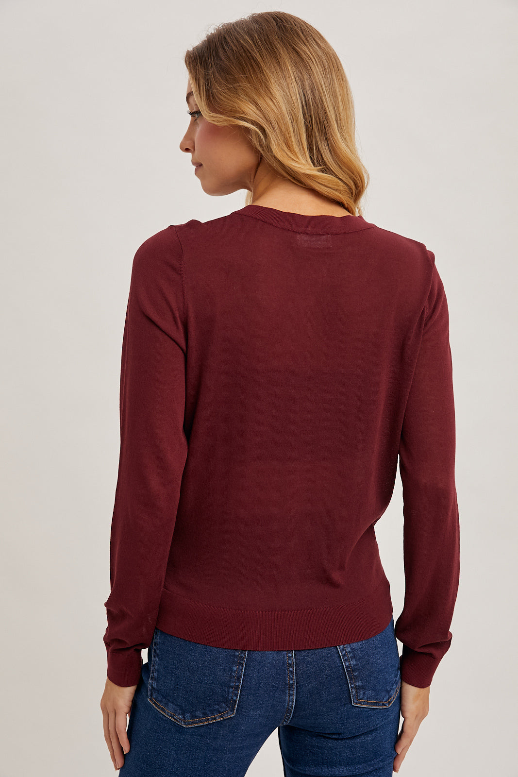 Henley Knit Shirt (Burgundy)