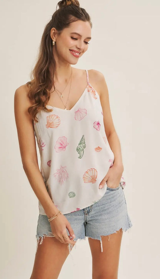 Spirit of Summer Seashell V-Neck Cami Top