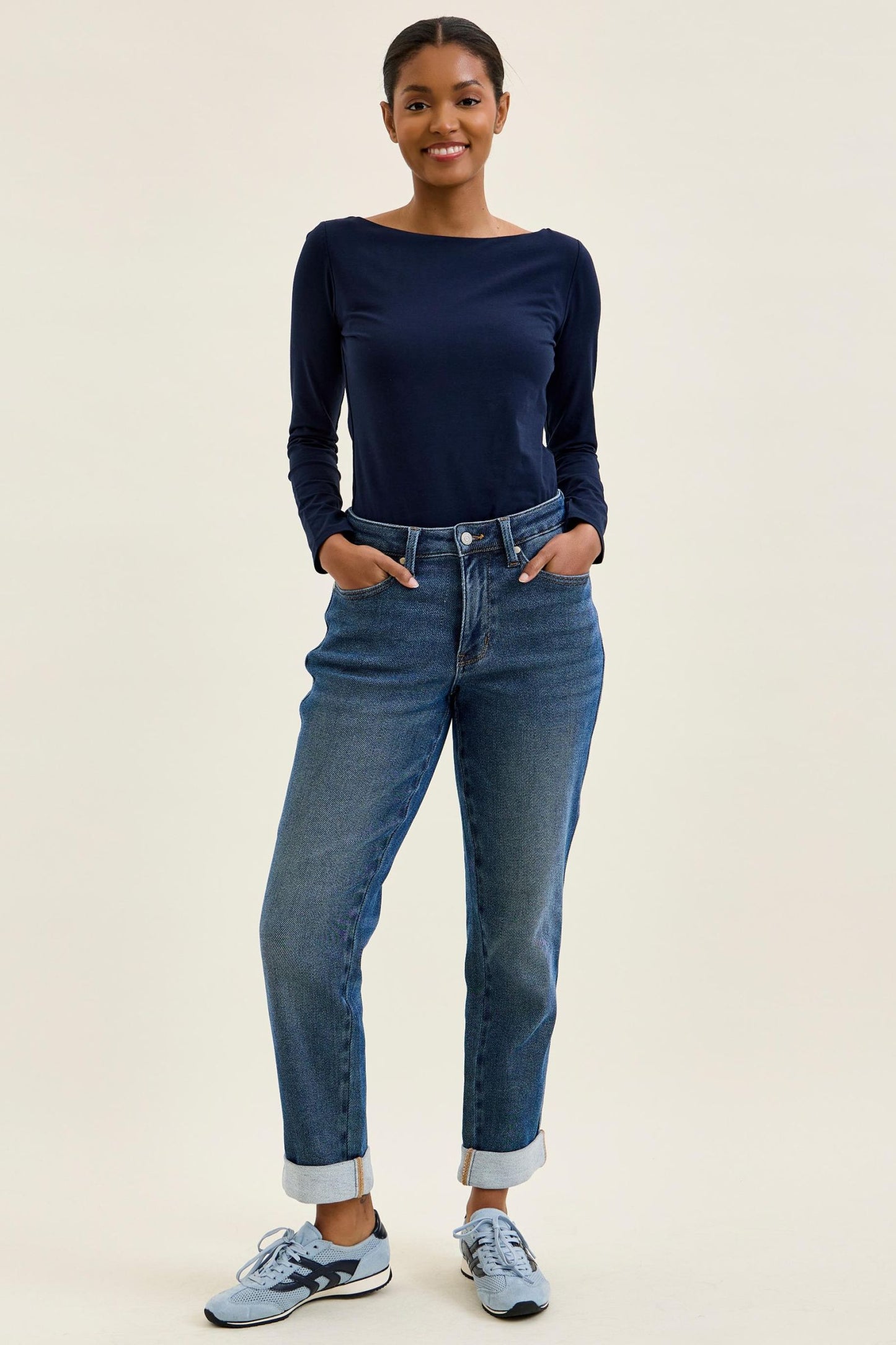 BILLIE Boyfriend Cozy Indigo Judy Blue (Denim meets Loungewear!)